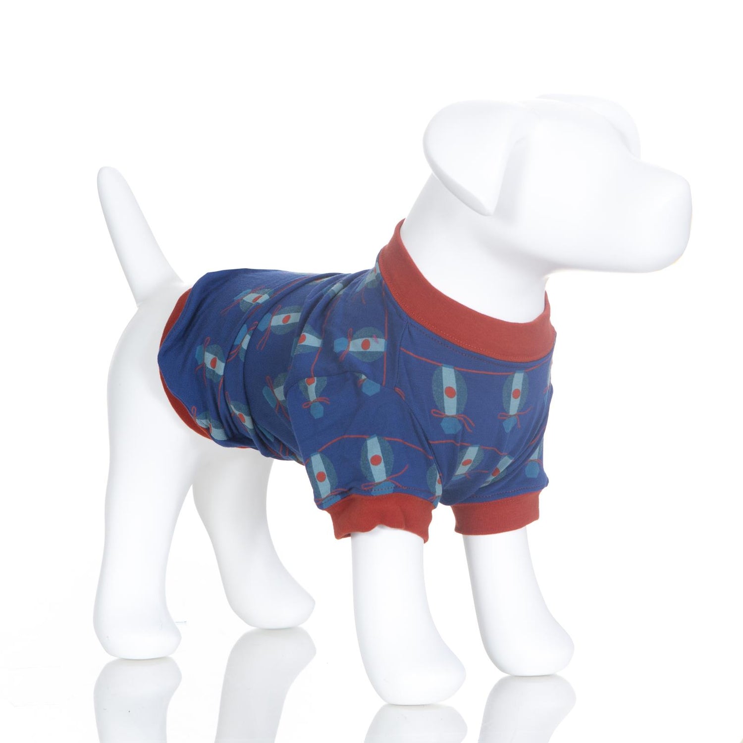 Print Dog Jammies in Navy Lantern Festival