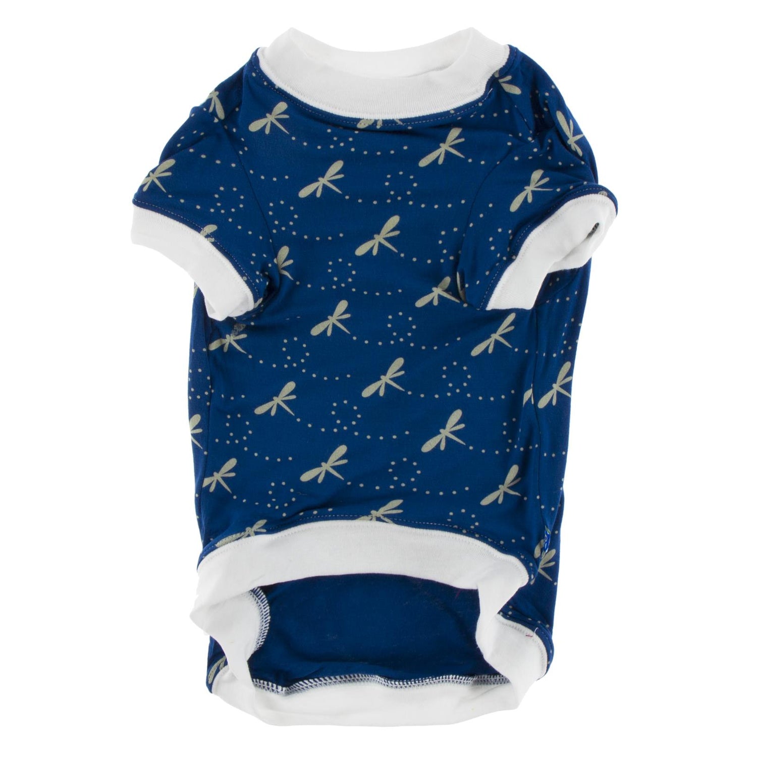 Print Dog Jammies in Navy Dragonfly