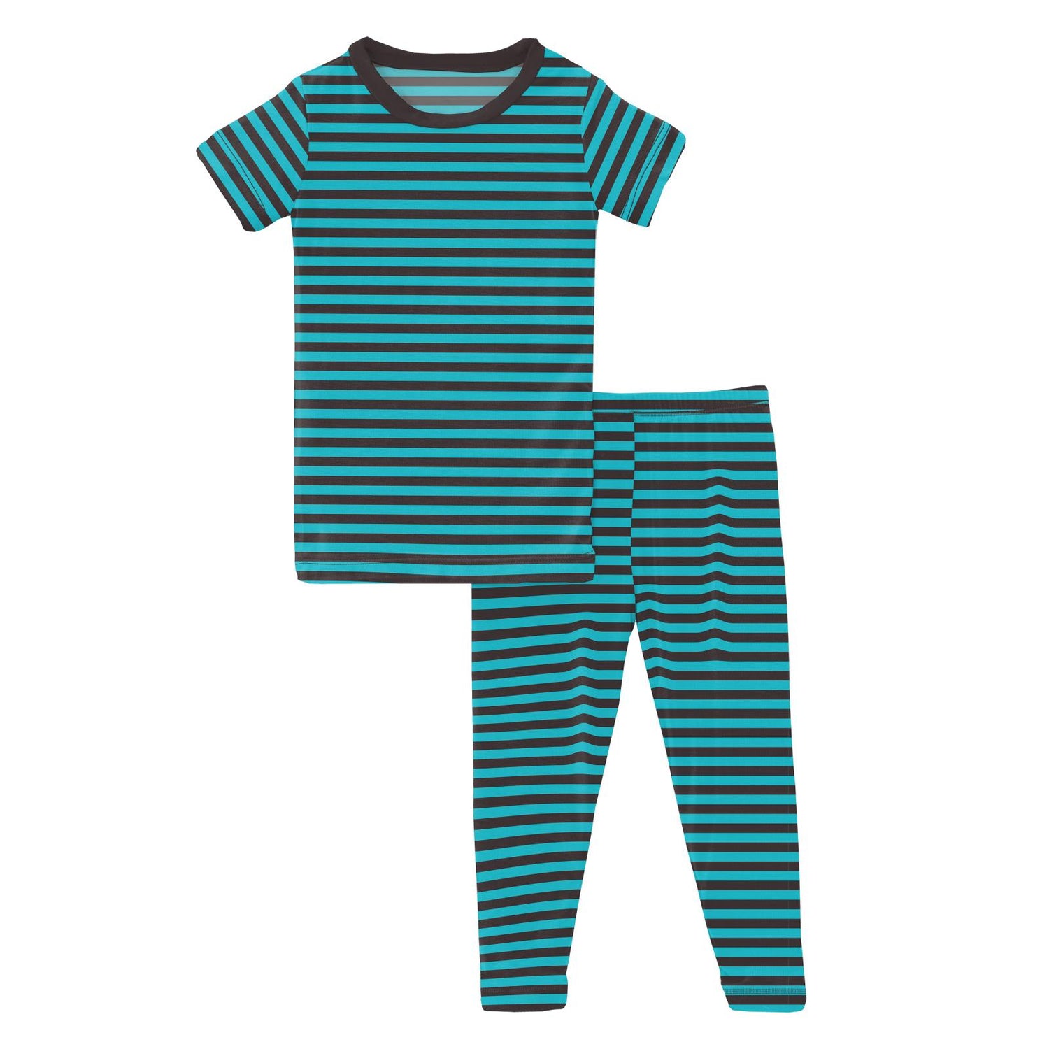 Print Short Sleeve Pajama Set in Rad Stripe