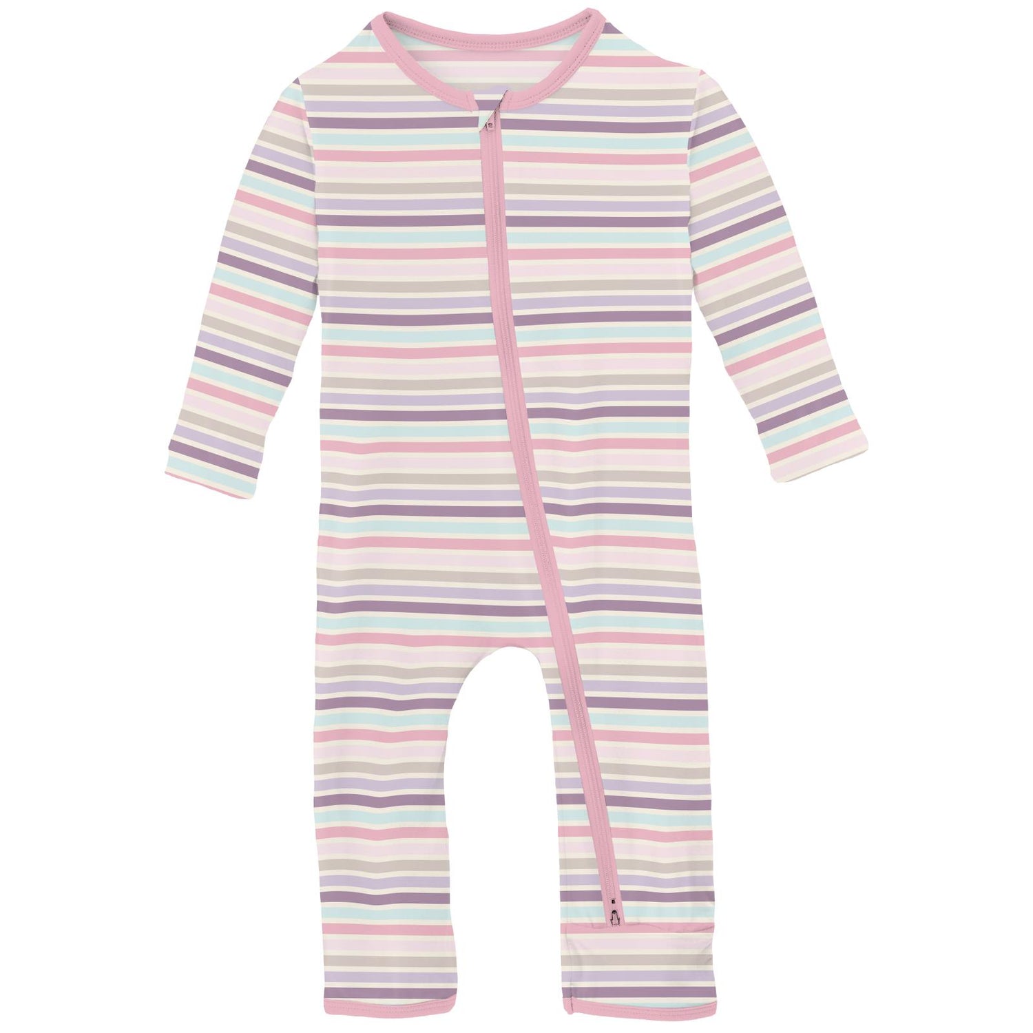 Print Coverall with 2 Way Zipper in Ice Cream Stripe (336509)