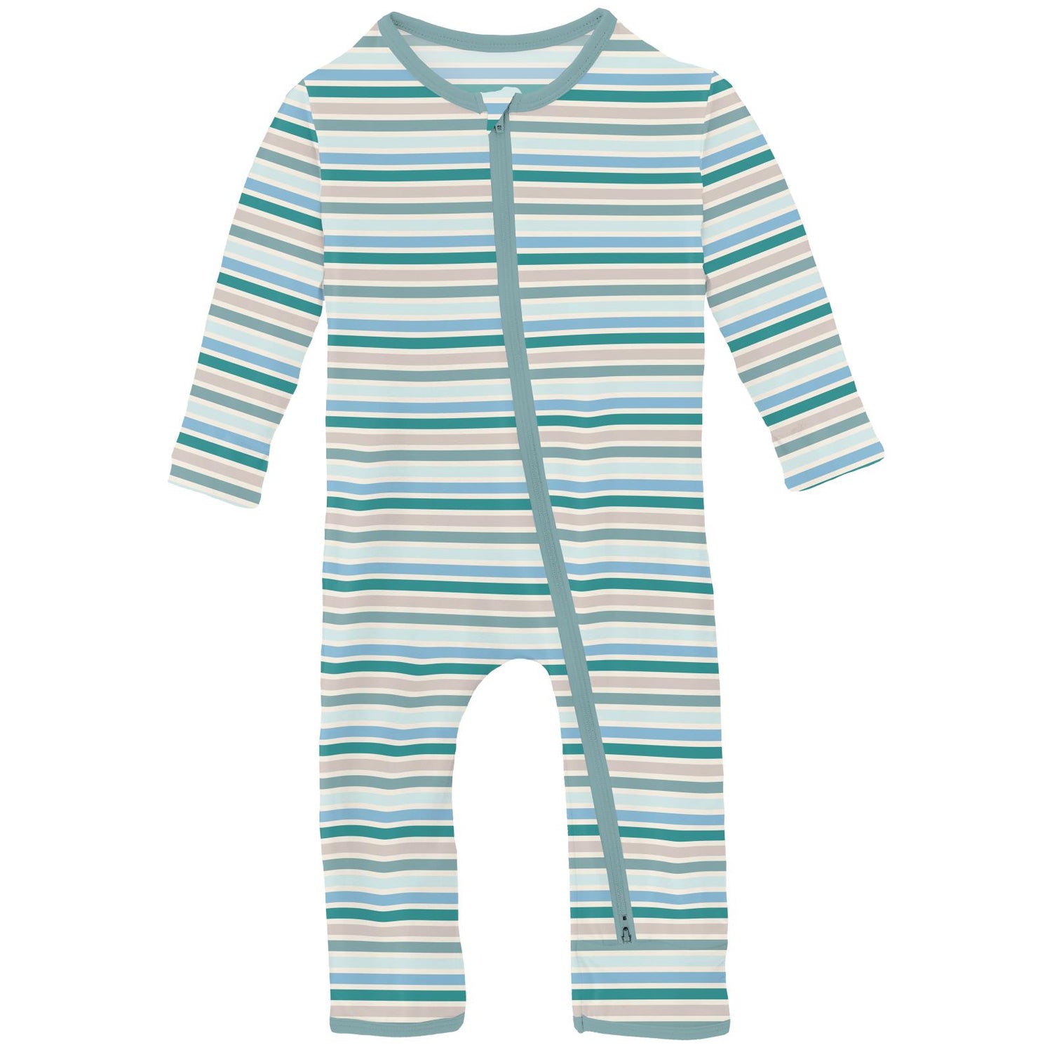 Print Coverall with 2 Way Zipper in Lakeside Stripe (336539)