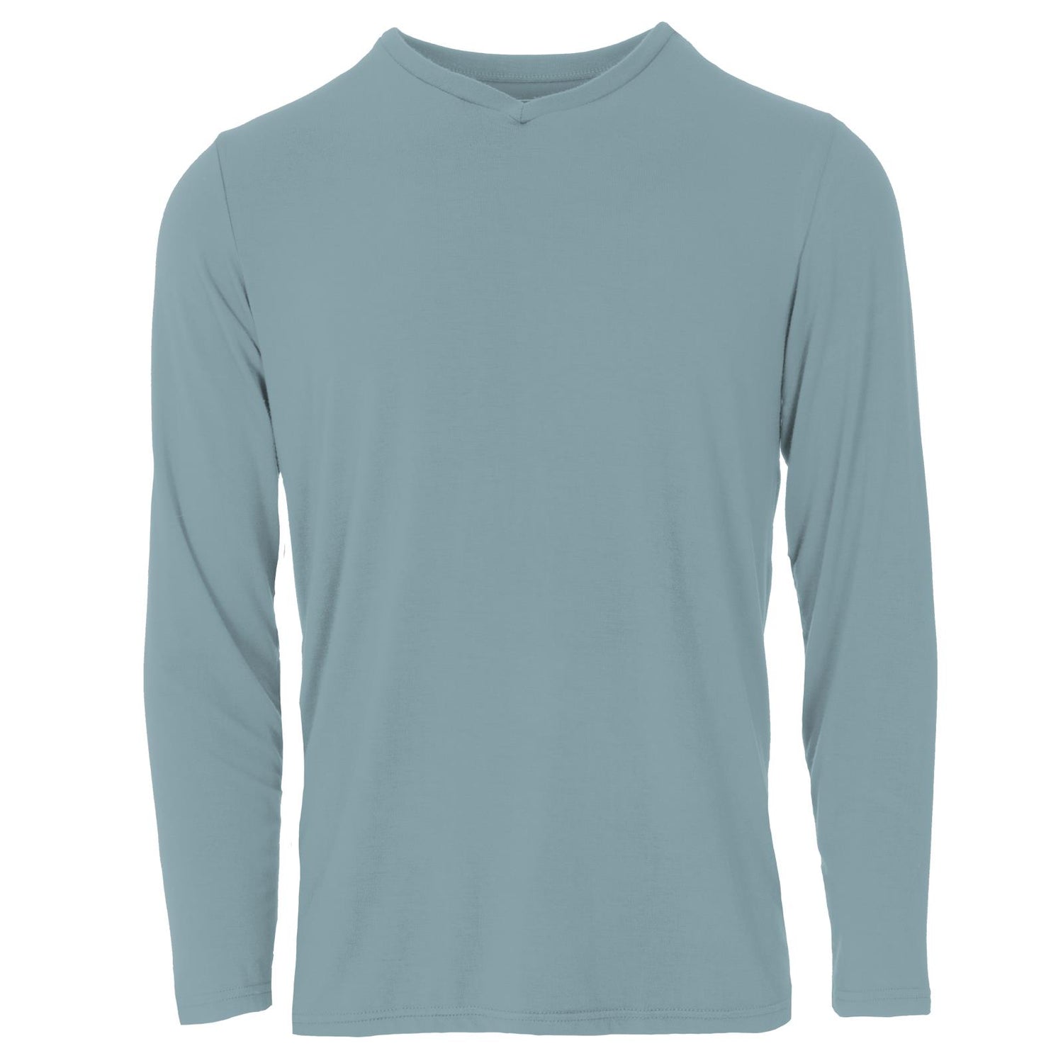 Men's Long Sleeve V-Neck Tee in Stormy Sea