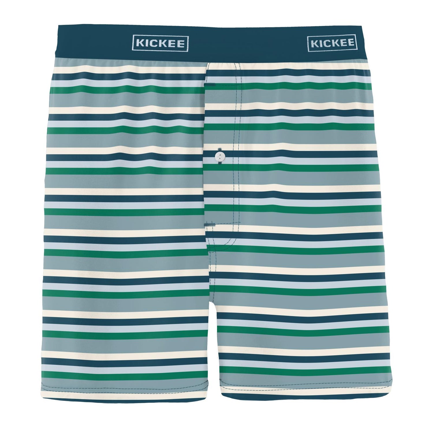 Men's Print Boxer Shorts in Stormy Sea Stripe