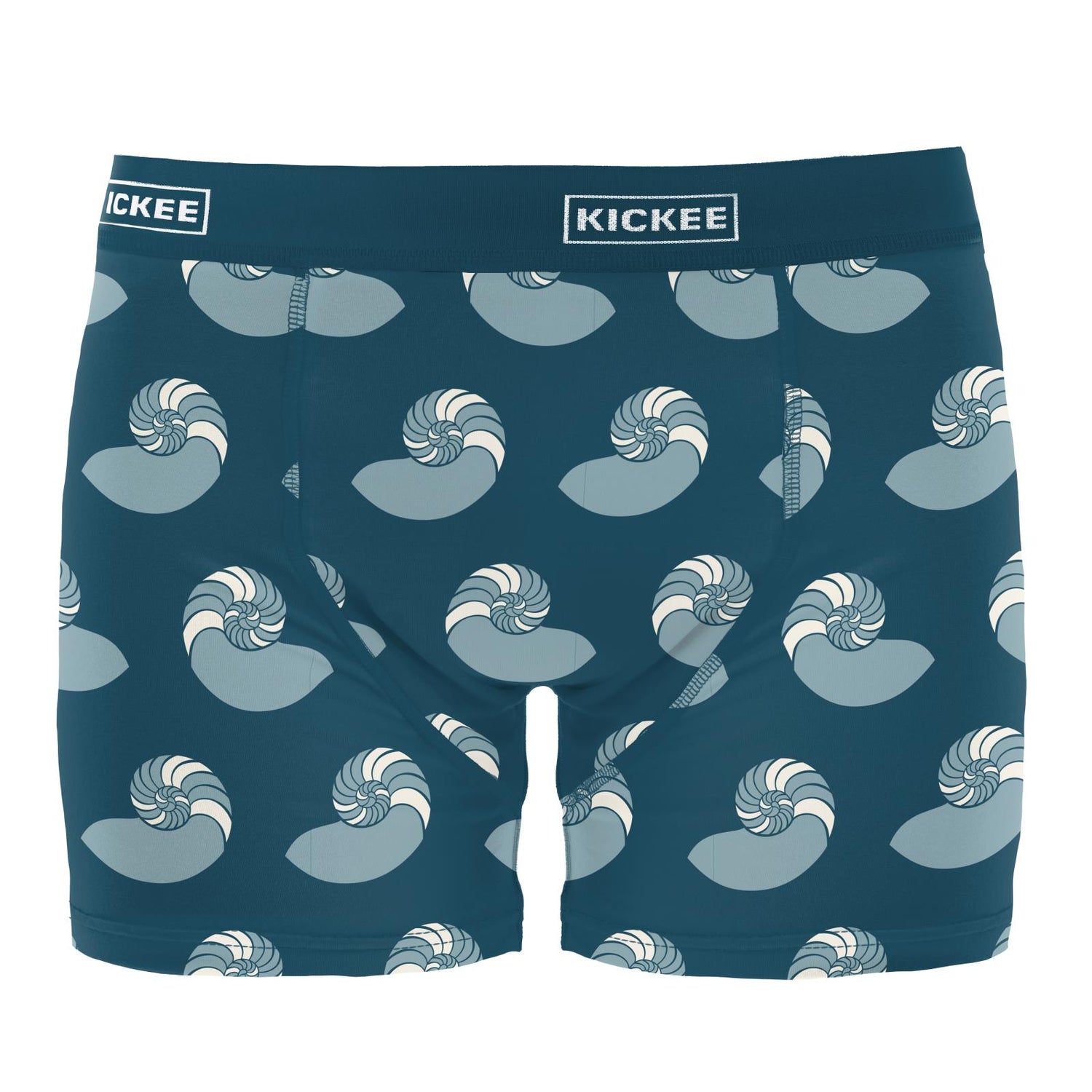 Men's Print Boxer Brief in Peacock Nautilus