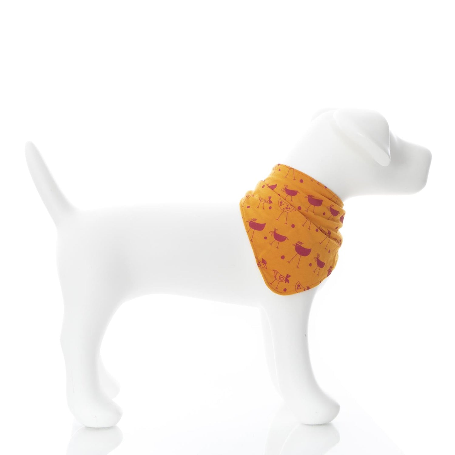 Print Dog Bandana in Apricot Chickens