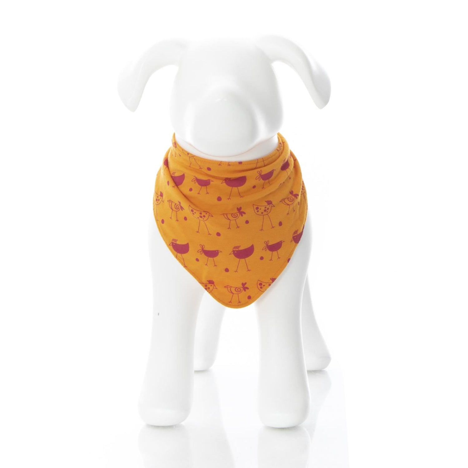 Print Dog Bandana in Apricot Chickens