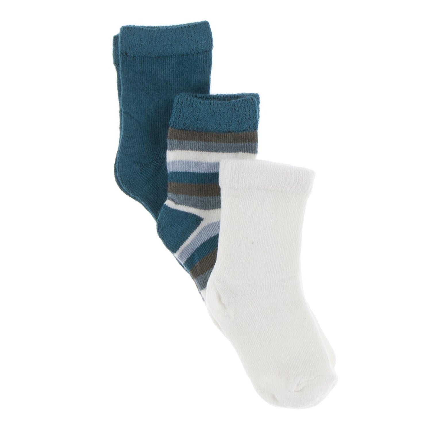 Sock Set in Heritage Blue, Meteorology Stripe and Natural