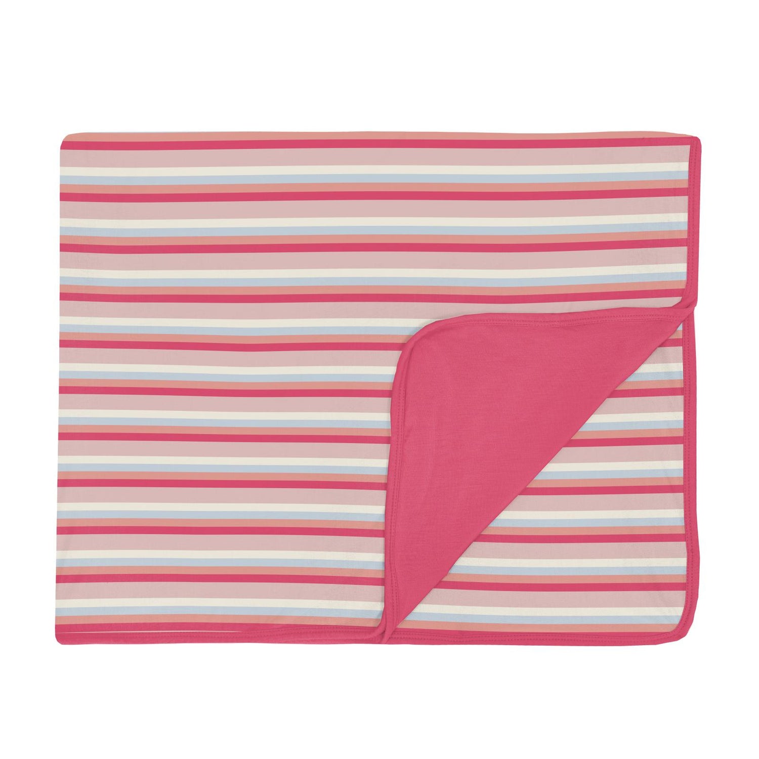 Print Toddler Blanket in Baby Rose Stripe