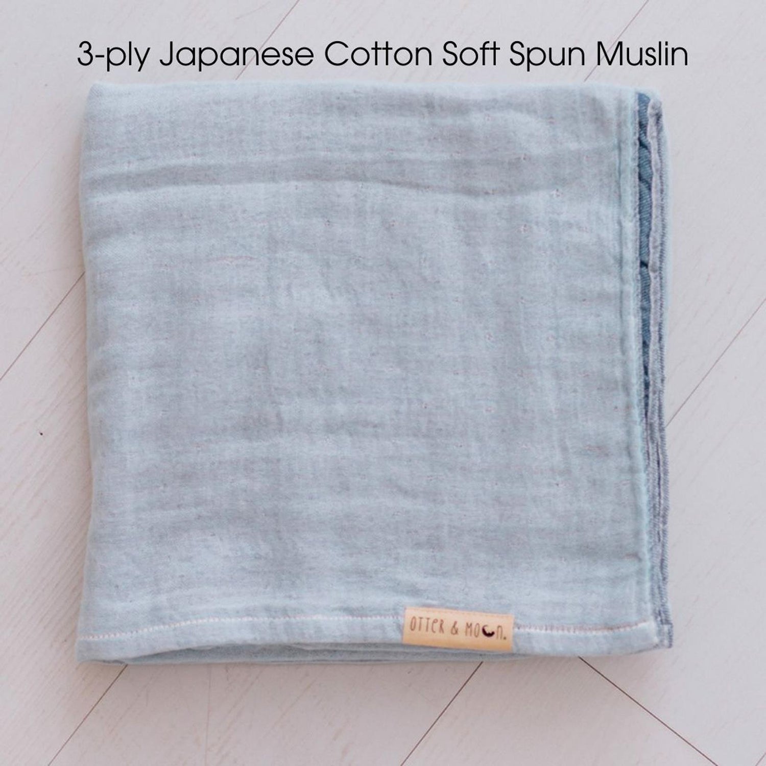 Soft Spun Cotton Muslin Swaddle 47 x 47 in Baby Blue/Ocean (360427)