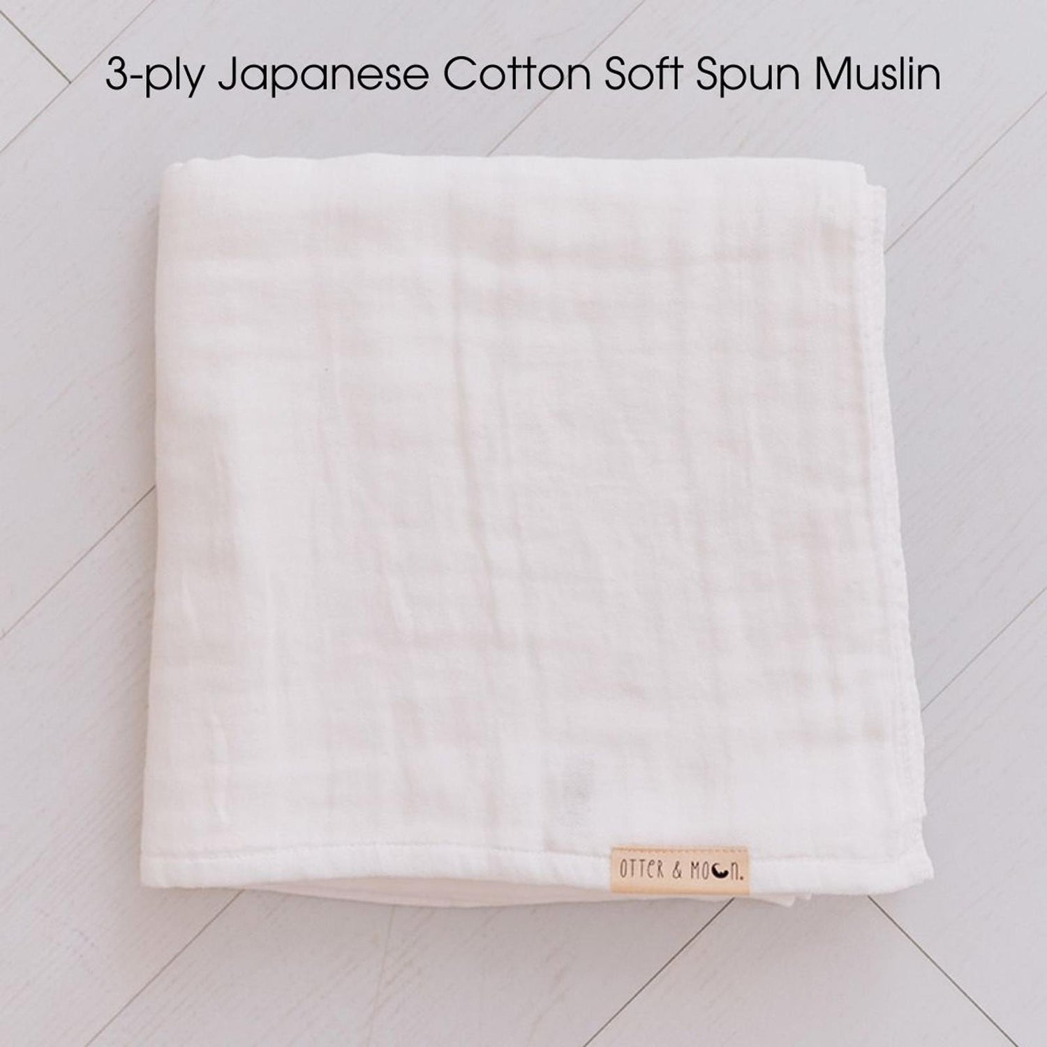 Soft Spun Cotton Muslin Swaddle 47 x 47 in Coconut Milk (360428)