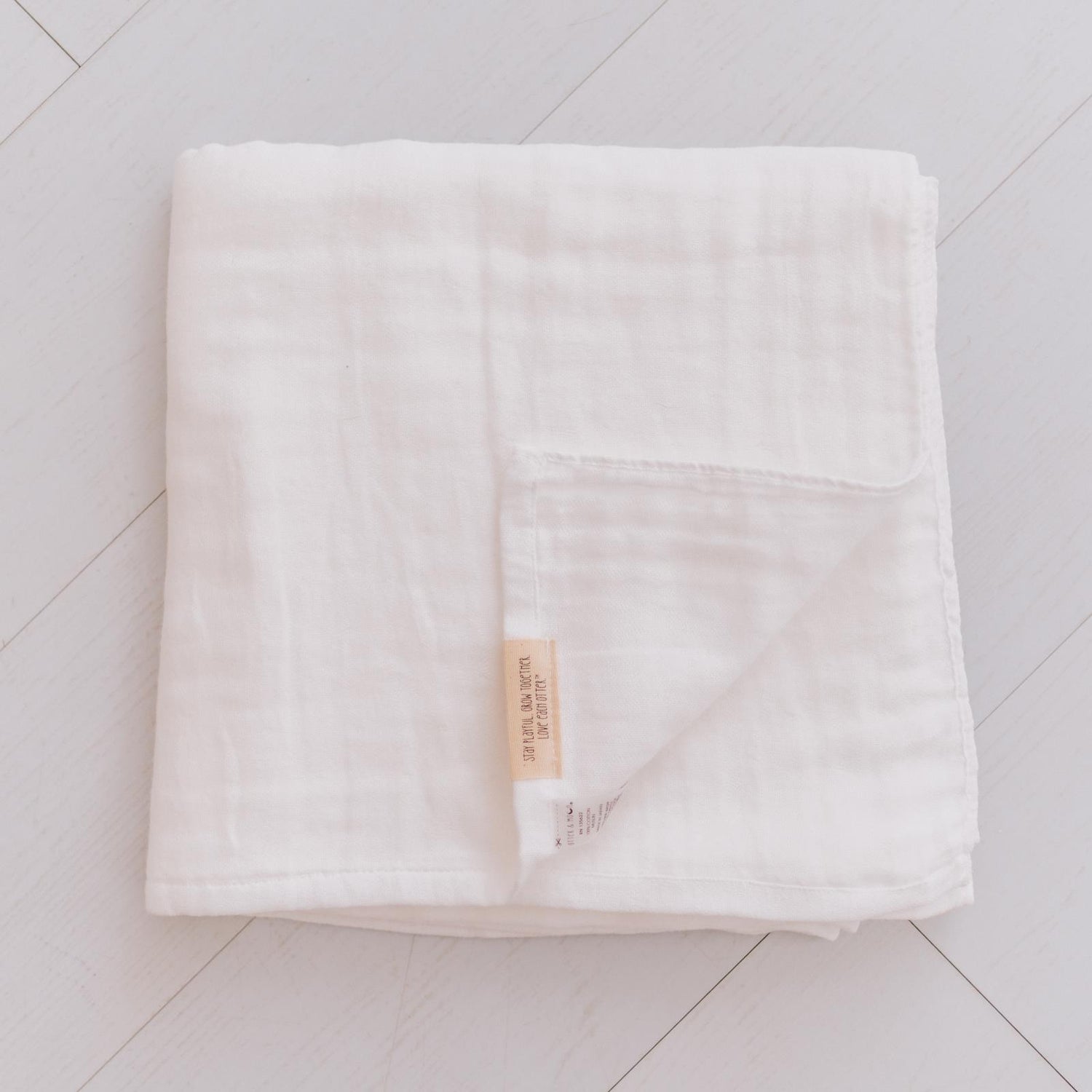 Soft Spun Cotton Muslin Swaddle 47 x 47 in Coconut Milk (360432)