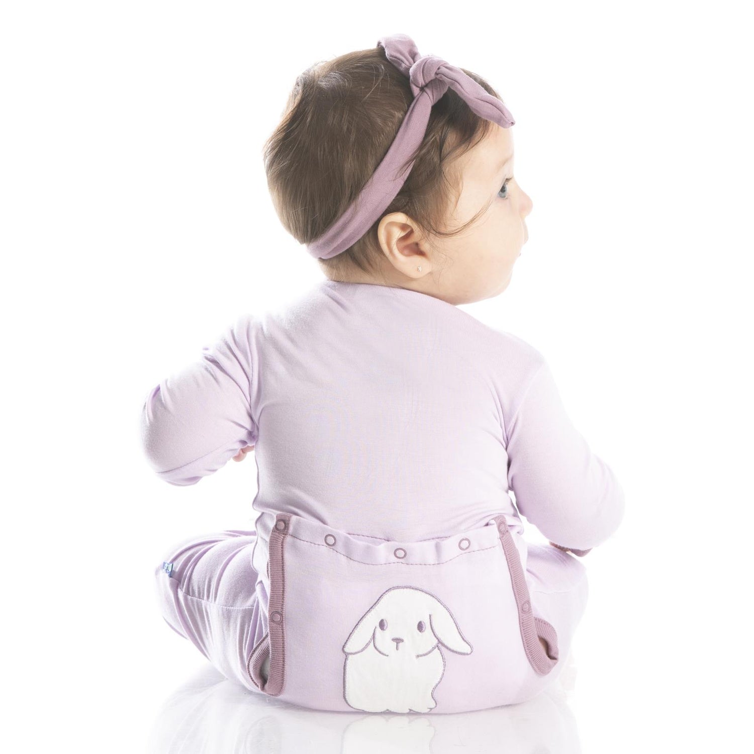 Holiday Applique Coverall in Thistle Lop Eared Bunny