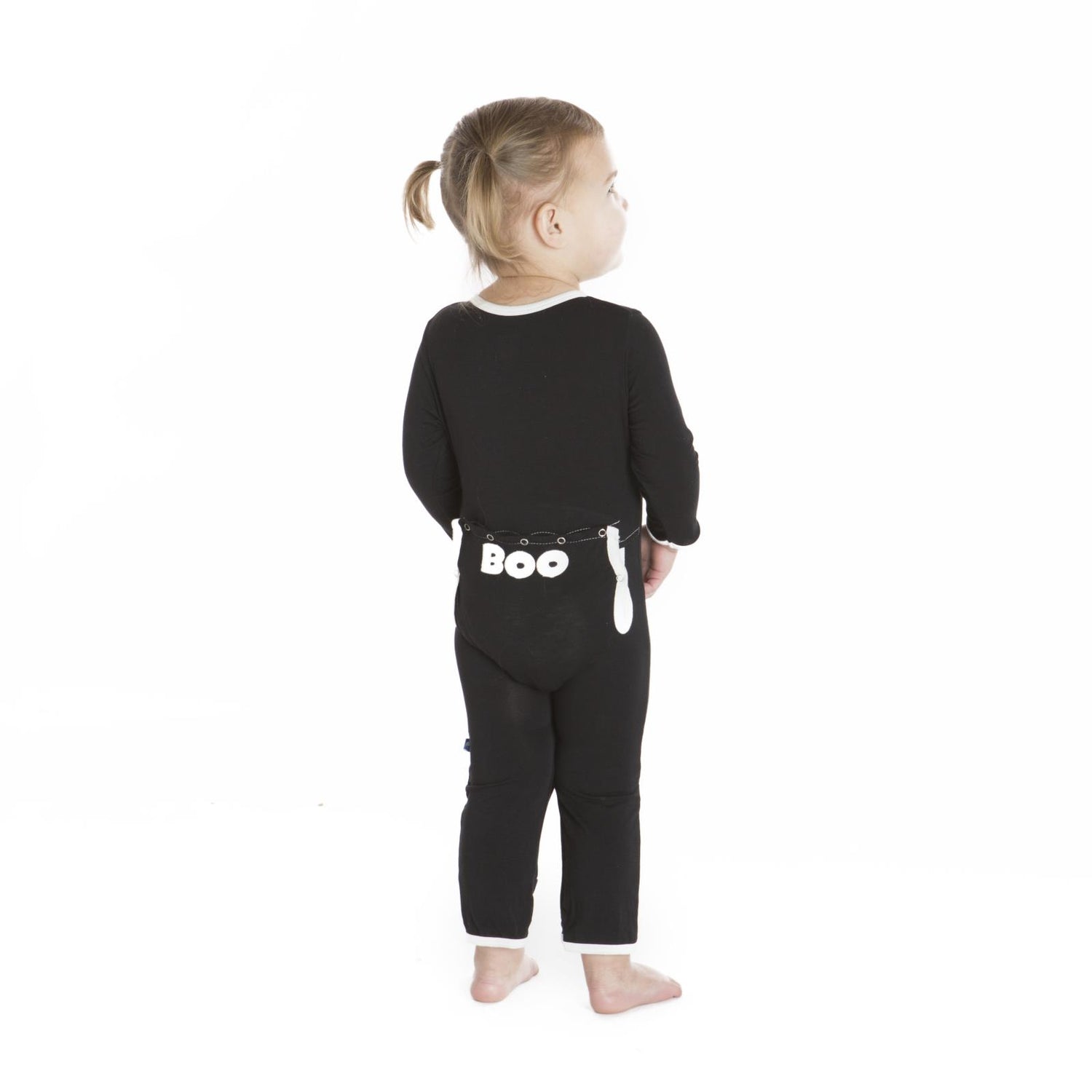 Holiday Applique Coverall in Midnight Boo