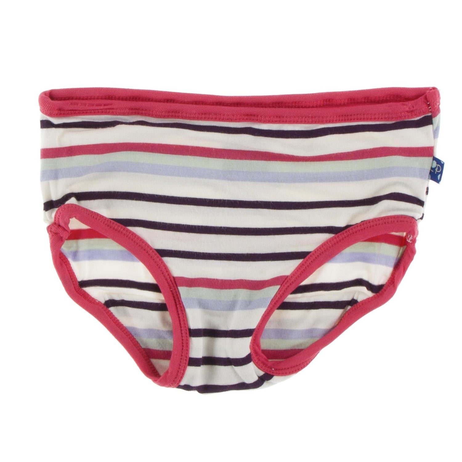 Print Girl Underwear in Chemistry Stripe with Red Ginger