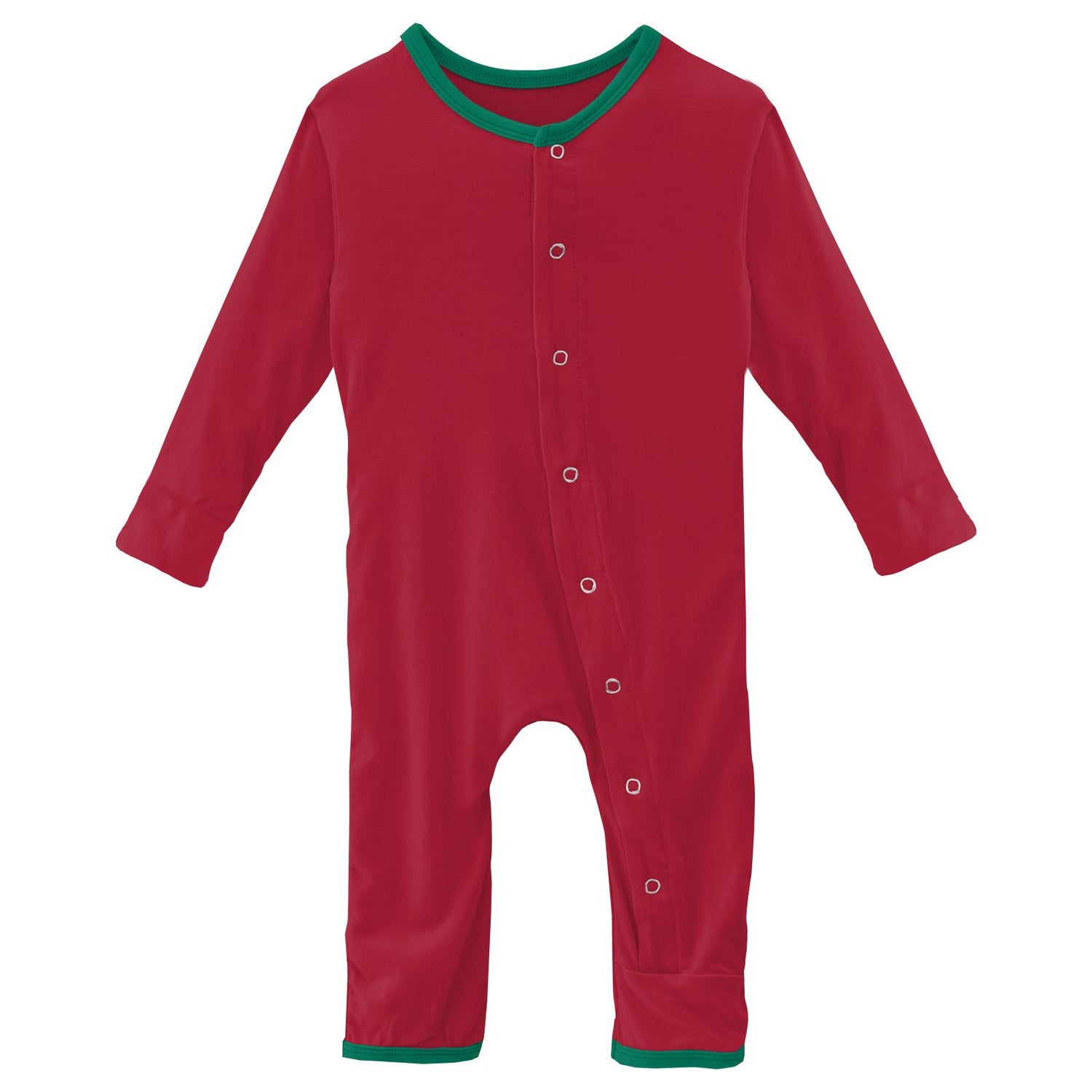 Applique Coverall with Snaps in Crimson Gnomes