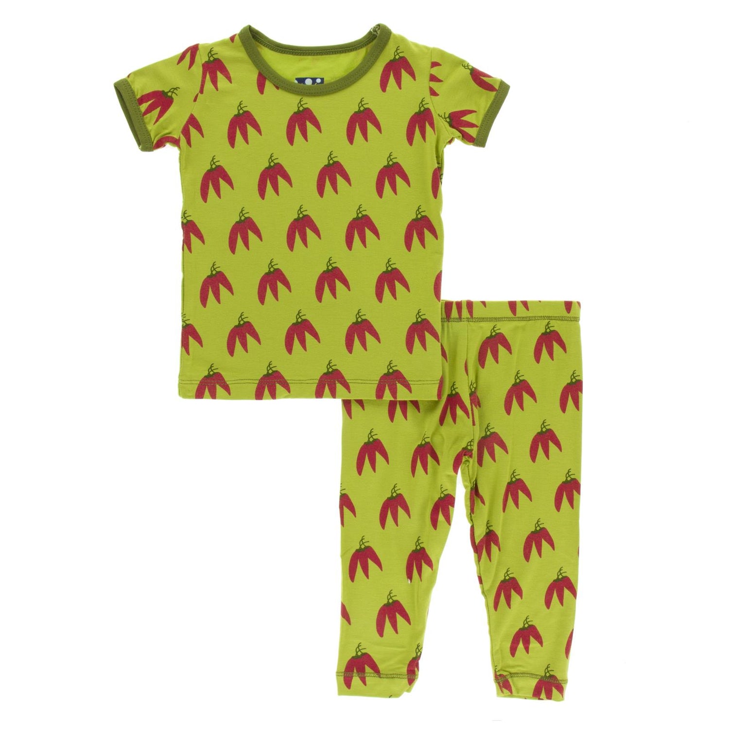 Print Short Sleeve Pajama Set in Meadow Chili Peppers (356274)