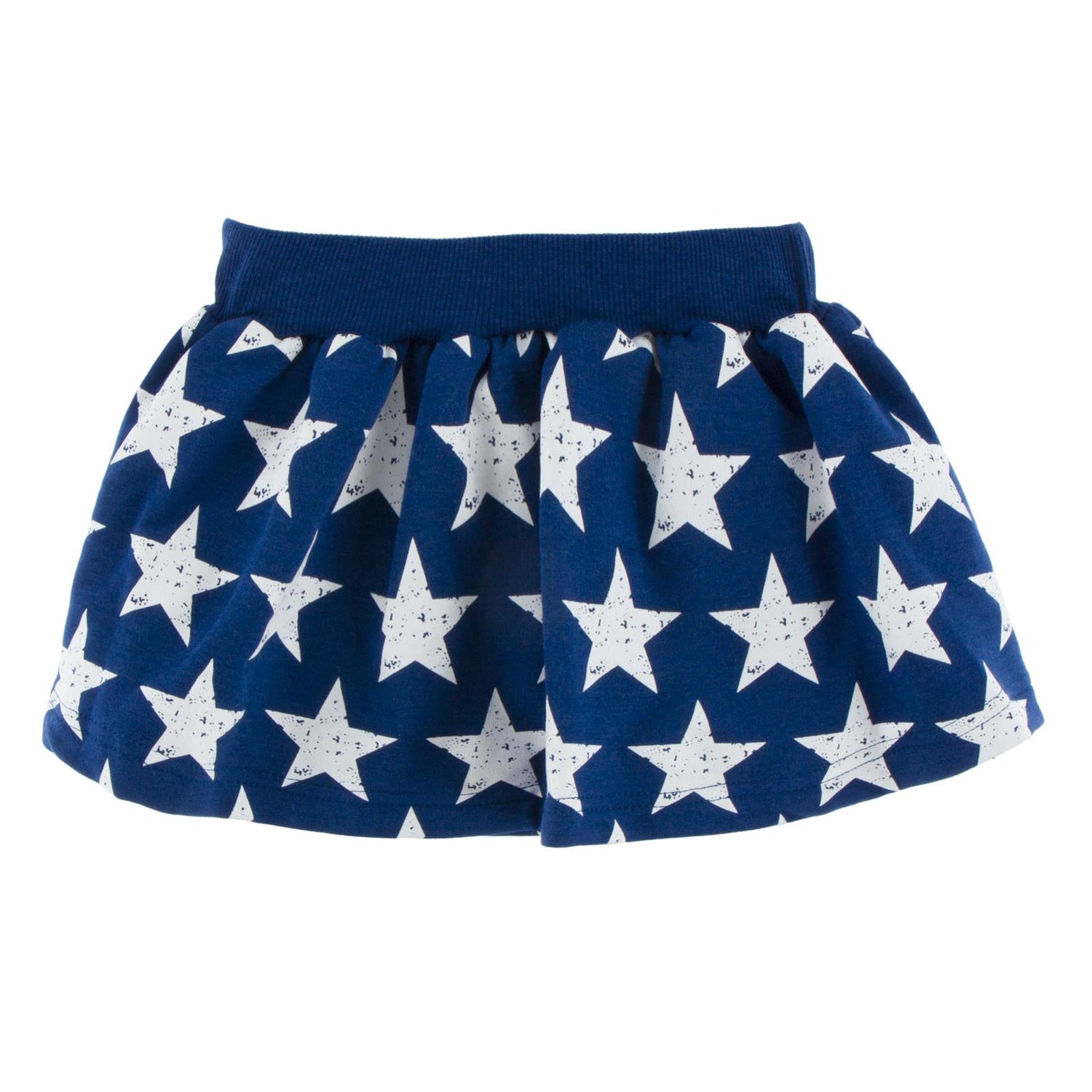 Print Fleece Skirt in Flag Blue Vintage Stars