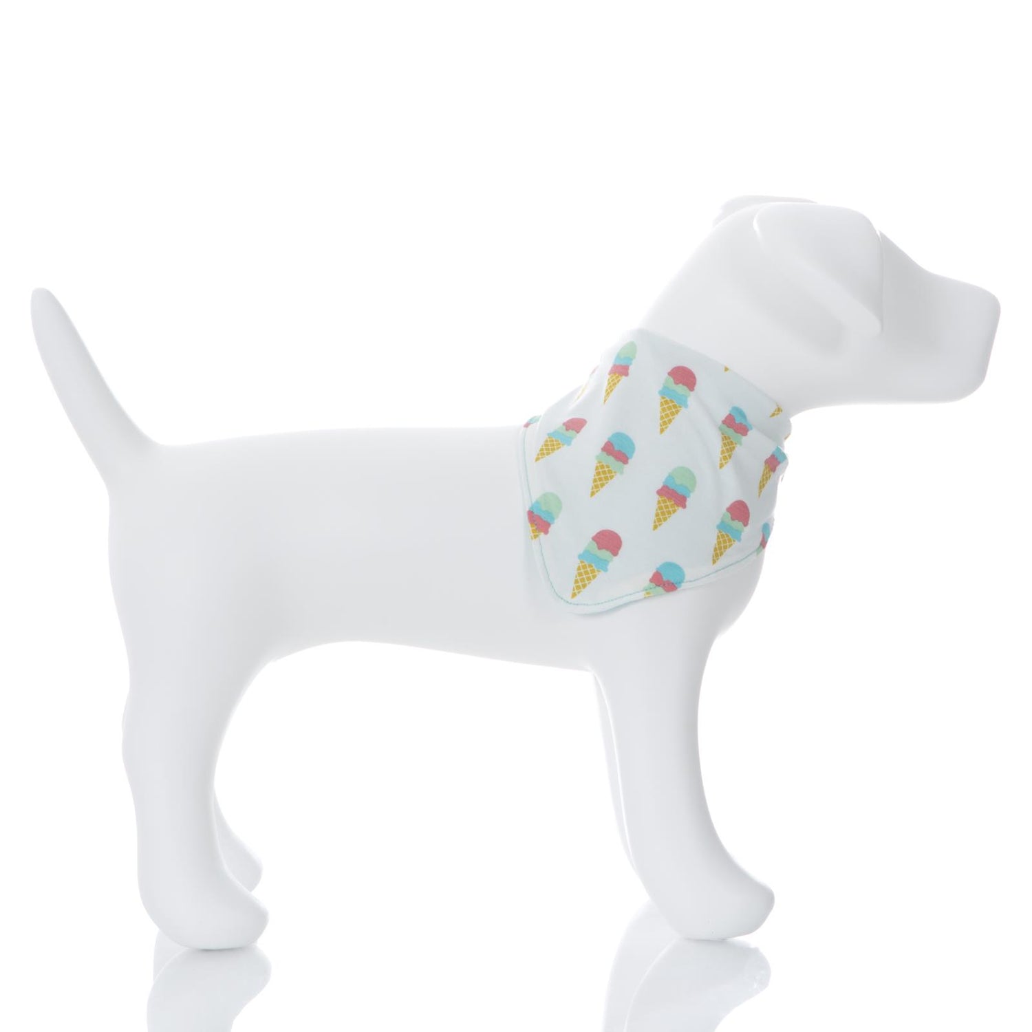 Print Dog Bandana in Natural Ice Cream