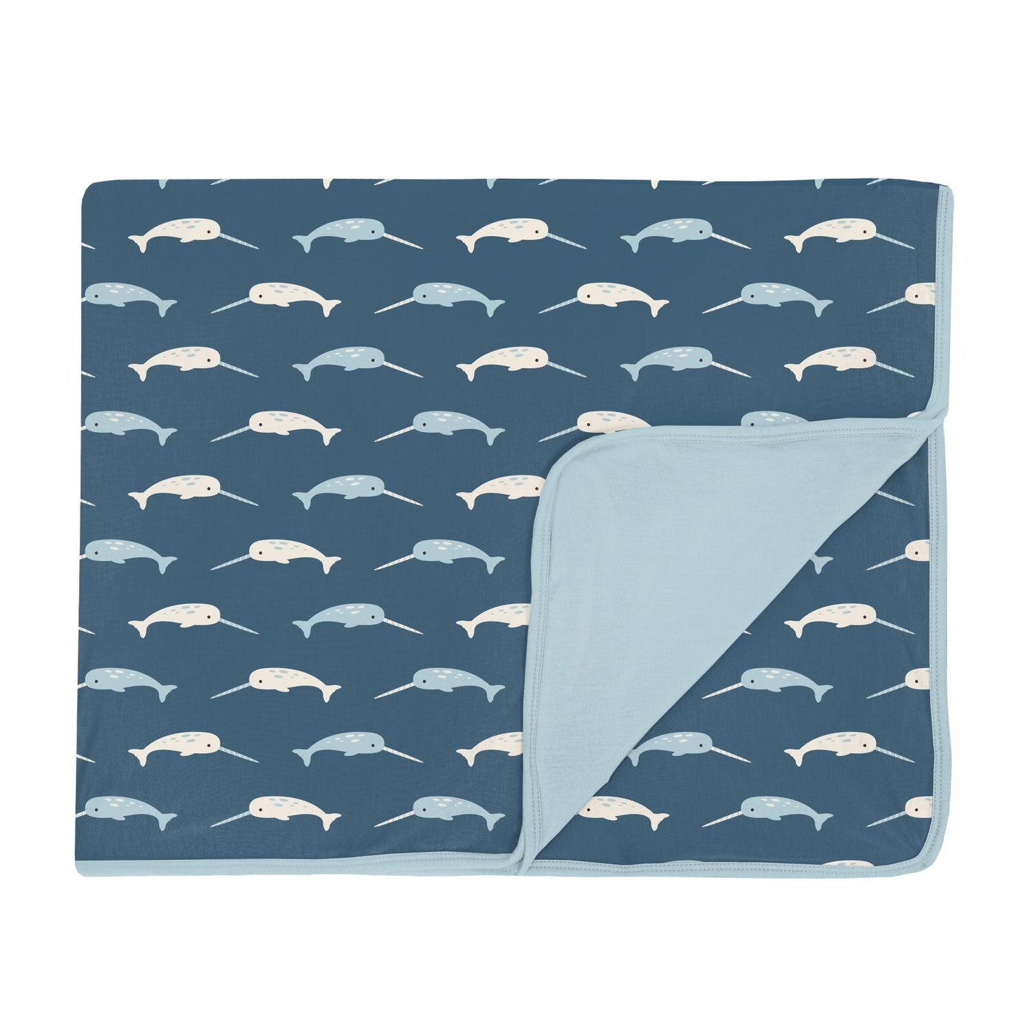 Print Toddler Blanket in Deep Sea Narwhal