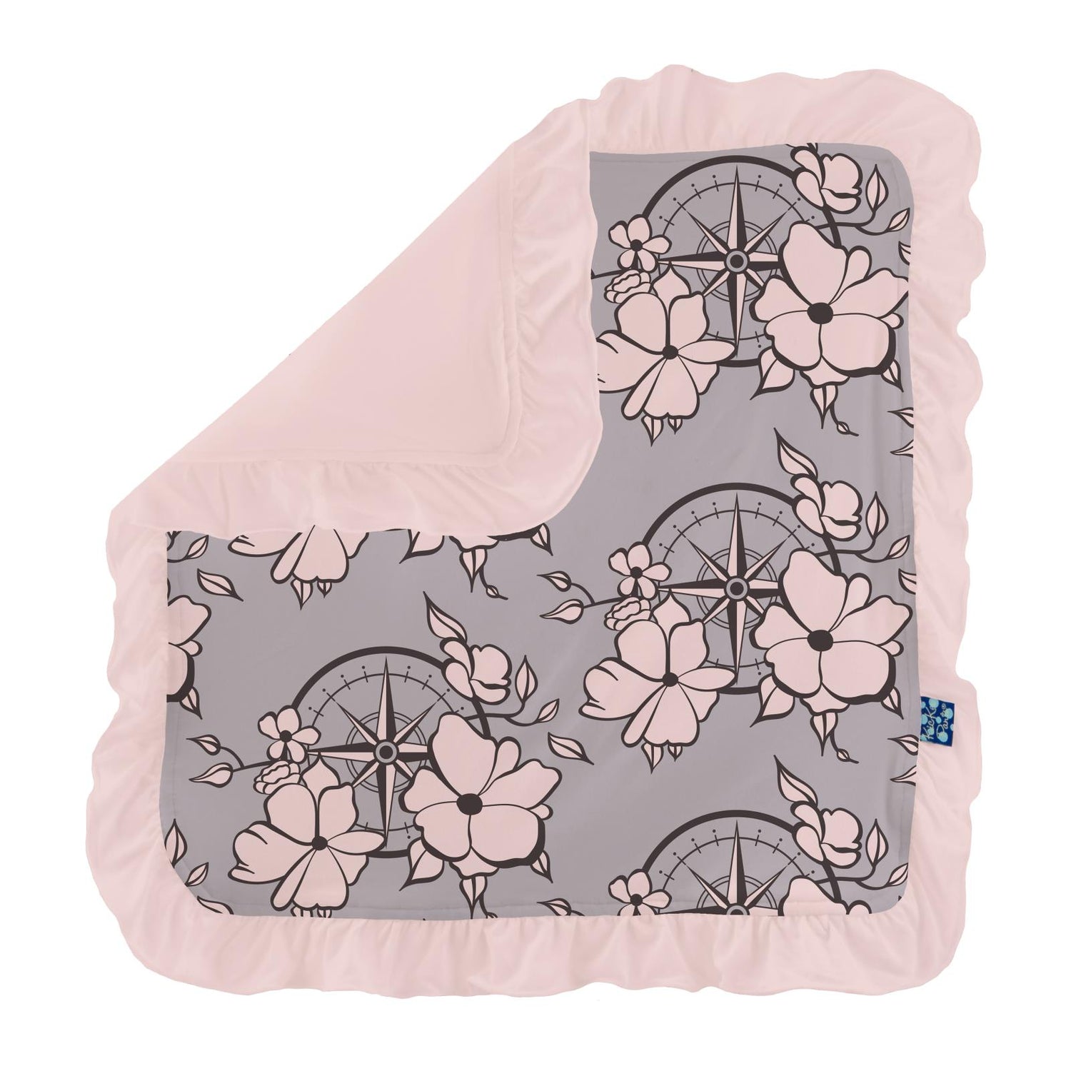 Print Ruffle Lovey in Feather Nautical Floral