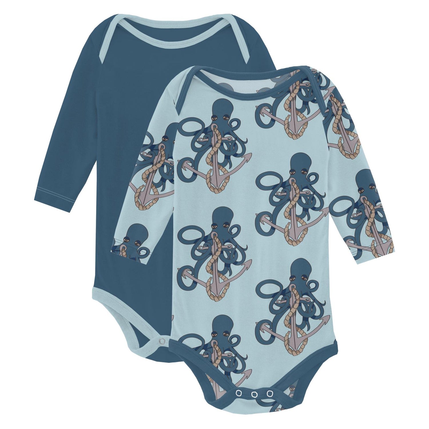 Print Long Sleeve One Piece Set of 2 in Spring Sky Octopus Anchor & Deep Sea