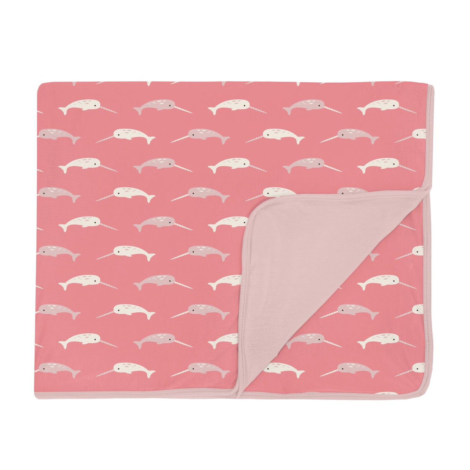 Print Toddler Blanket in Strawberry Narwhal