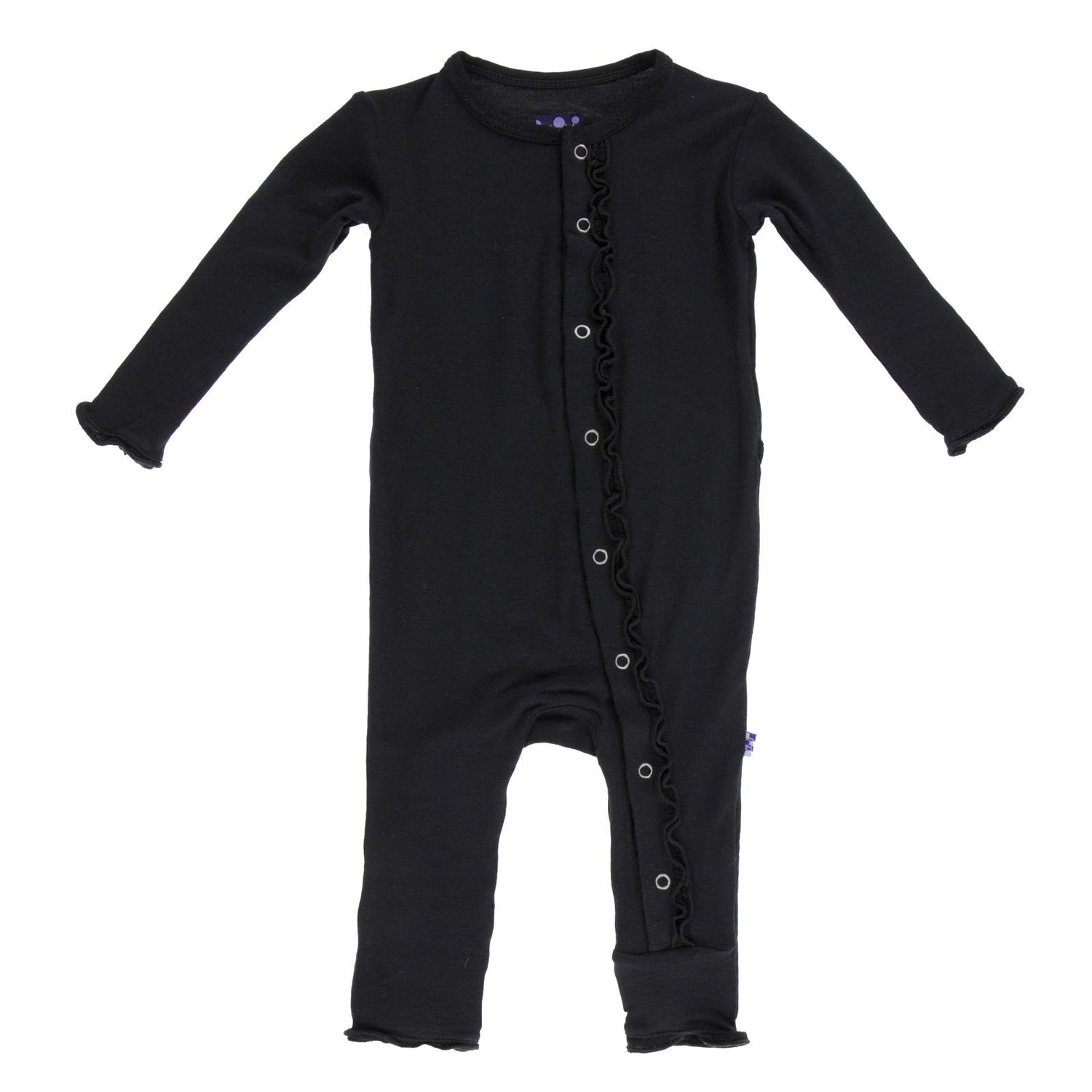 Basic Muffin Ruffle Coverall in Midnight