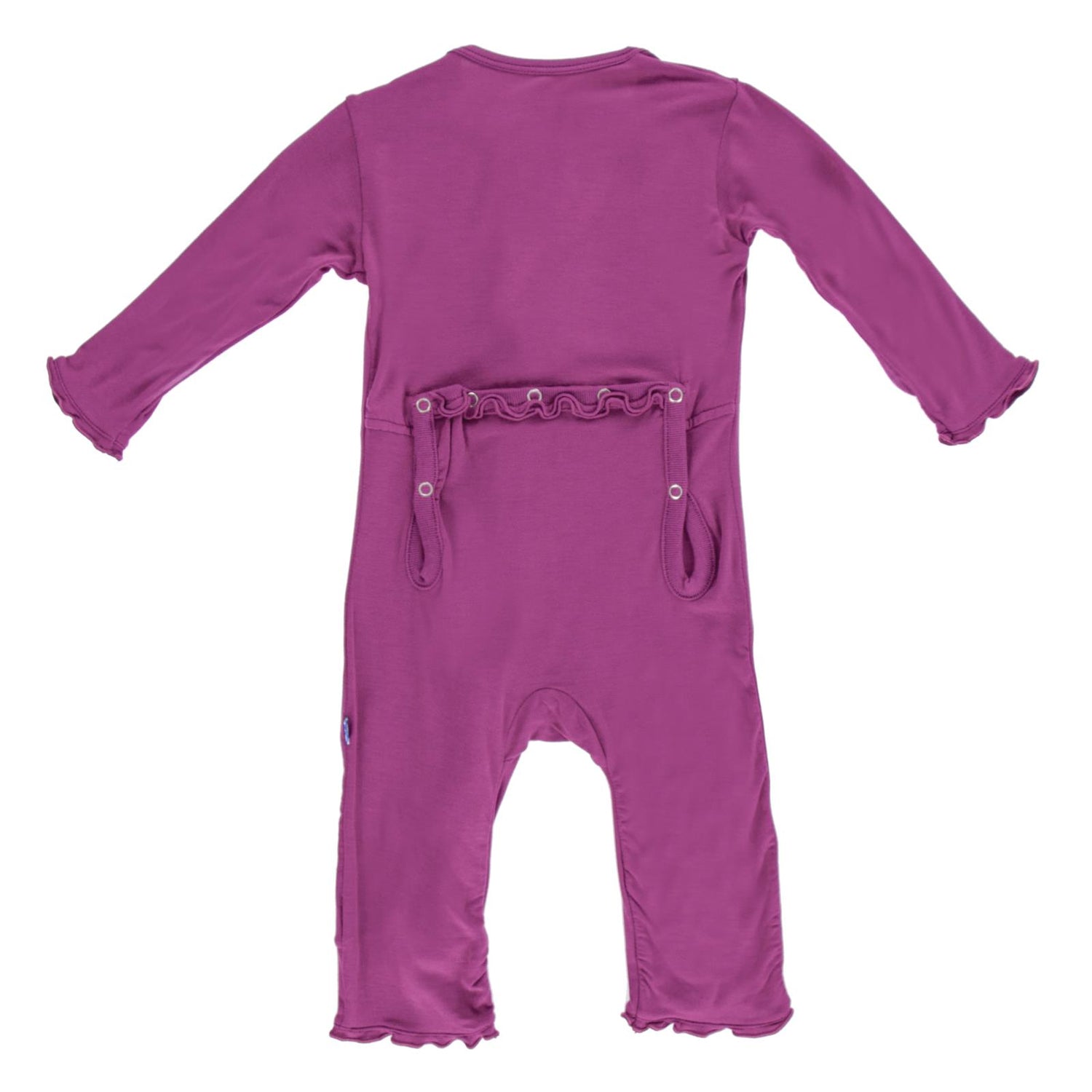 Basic Muffin Ruffle Coverall with Zipper in Orchid