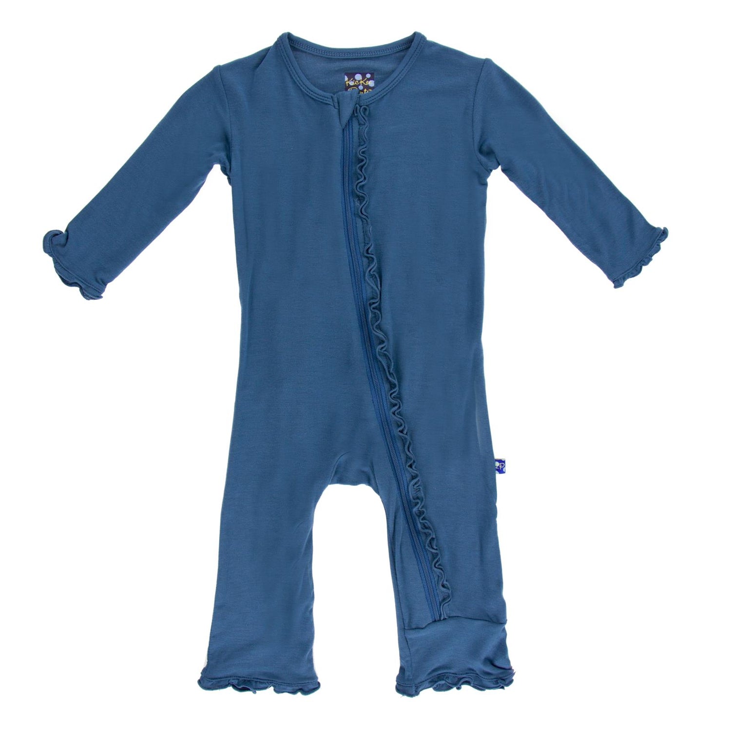 Muffin Ruffle Coverall with Zipper in Twilight