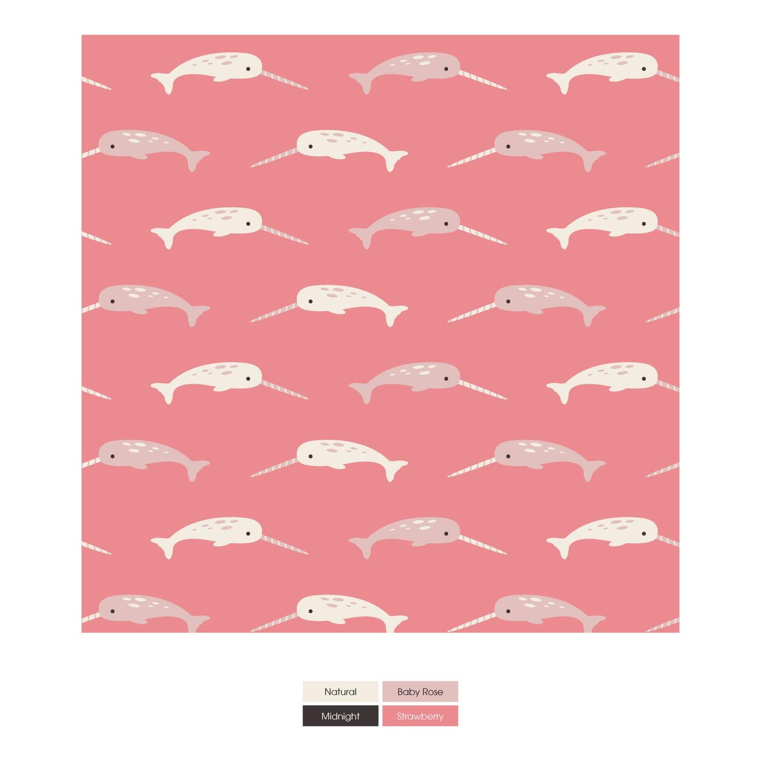 Women's Print Boy Short Underwear in Strawberry Narwhal