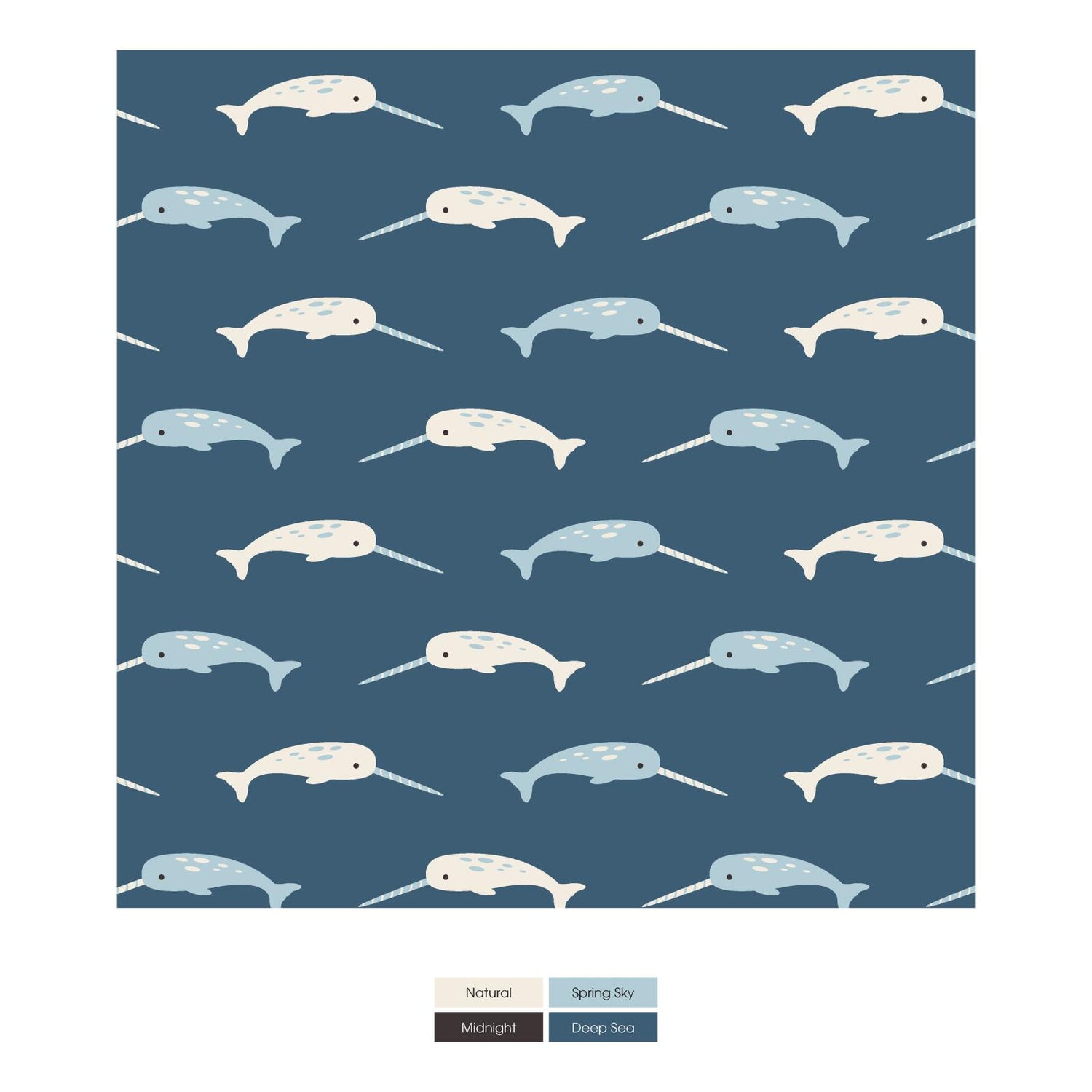 Print Dog Jammies in Deep Sea Narwhal