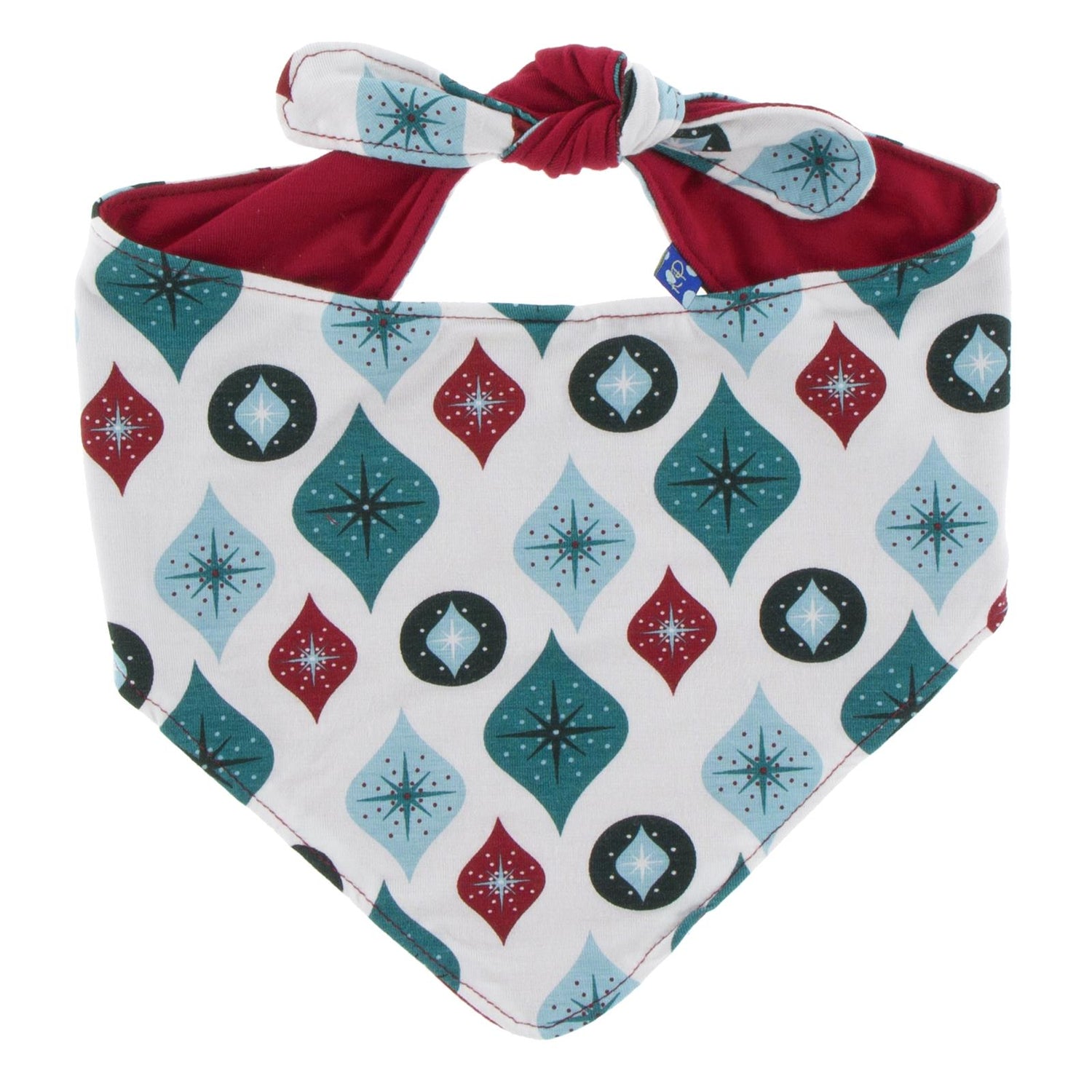 Print Dog Bandana in Natural Vintage Ornaments