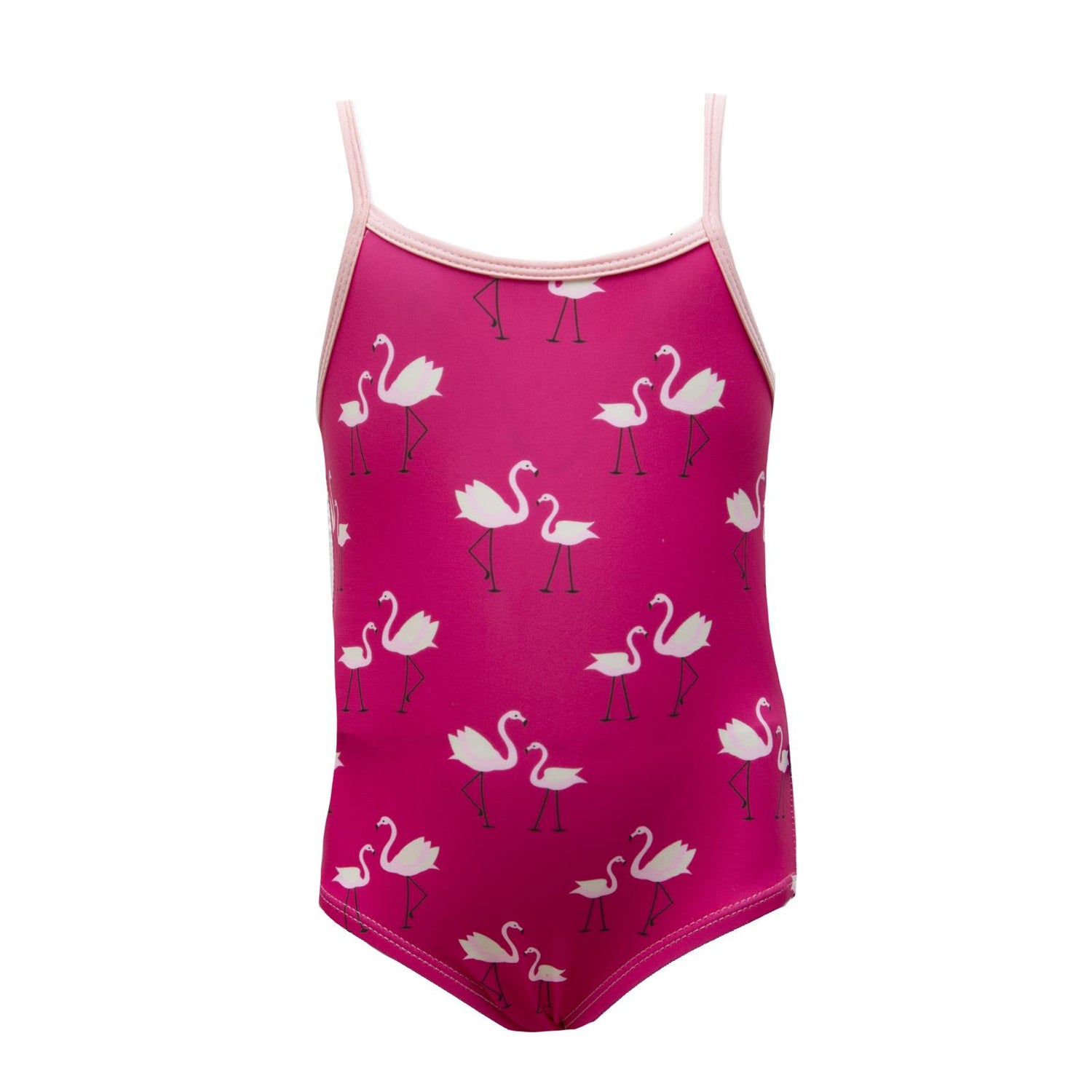 Print One-Piece Bathing Suit in Calypso Flamingos