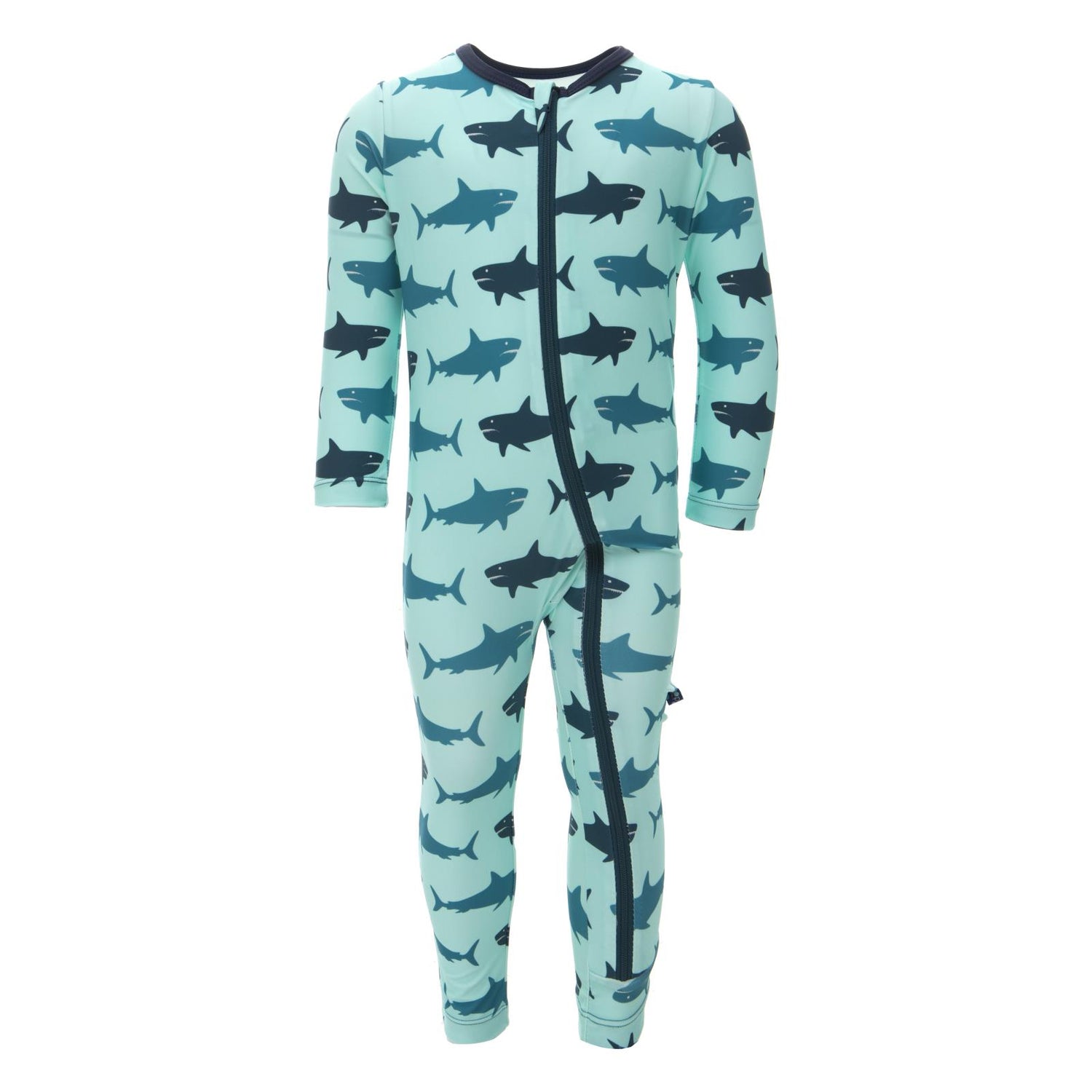 Print Swim Coverall in Summer Sky Megalodon