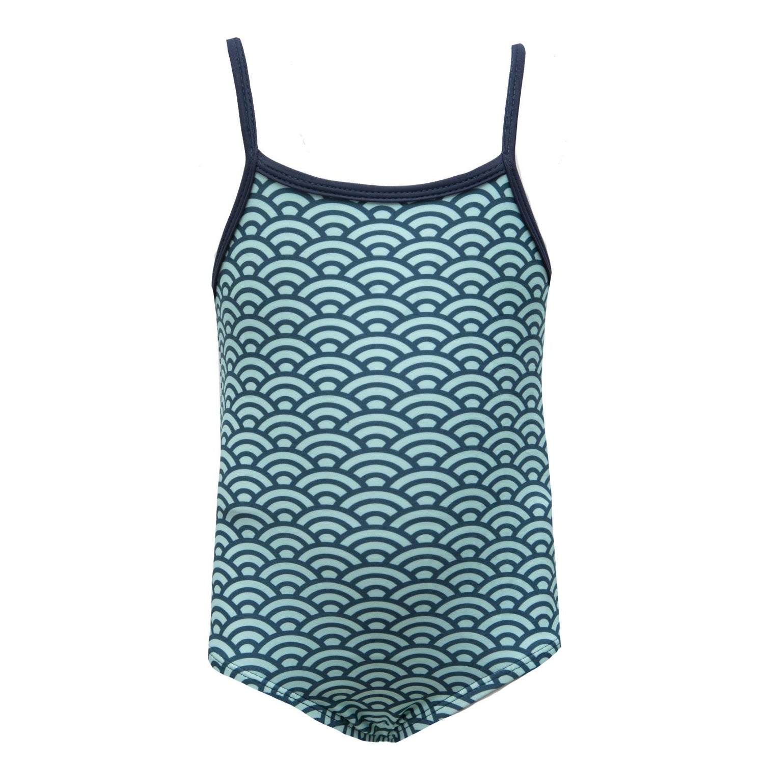 Print One-Piece Bathing Suit in Summer Sky Waves