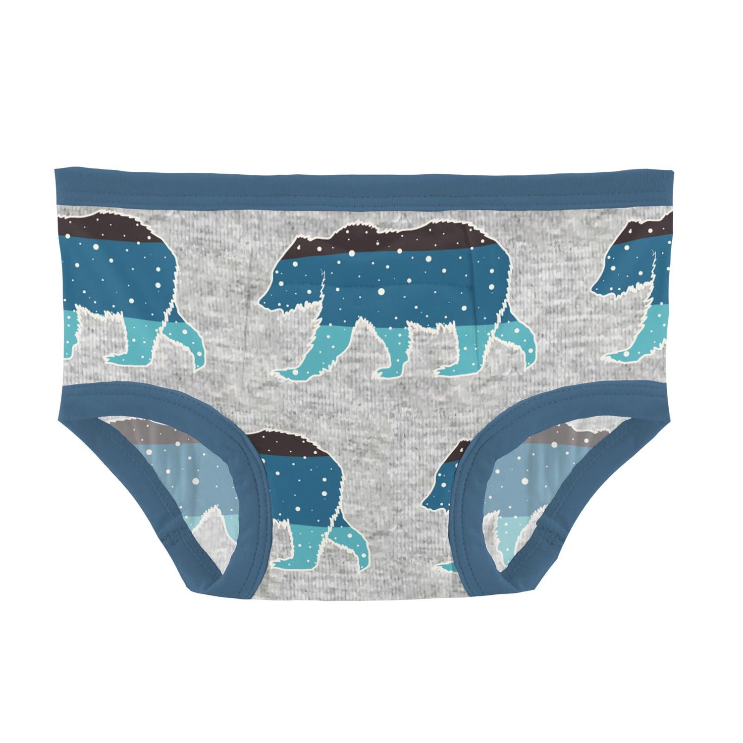 Print Training Pants in Heather Mist Night Sky Bear