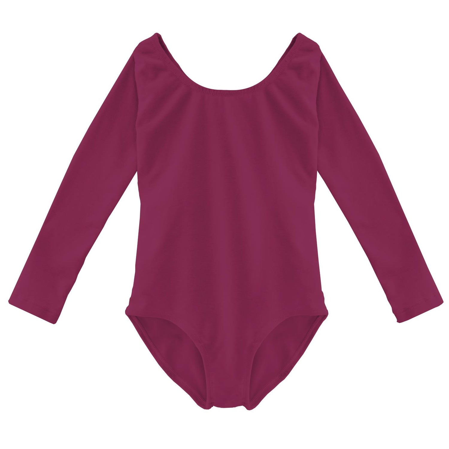 Long Sleeve Luxe Jersey Leotard in Berry