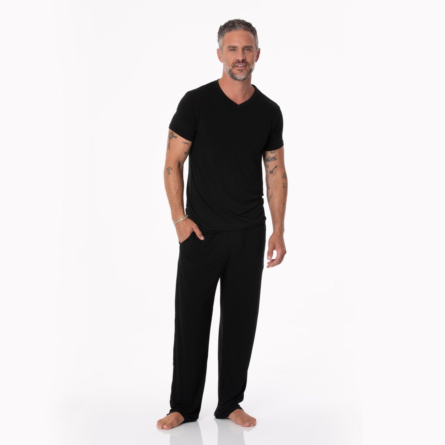 Men's Solid Pajama Pants in Midnight