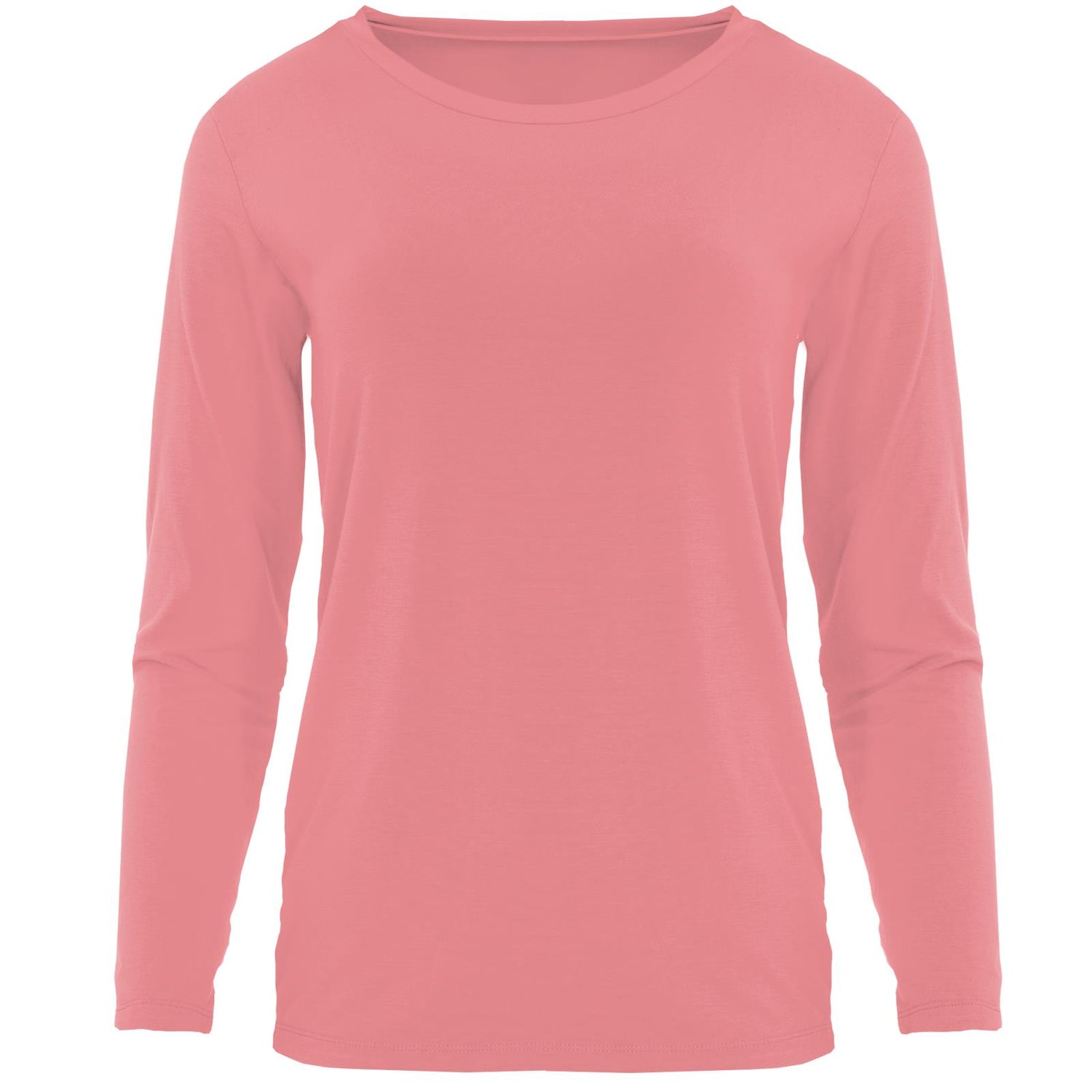 Women's Solid Long Sleeve Loosey Goosey Tee in Strawberry