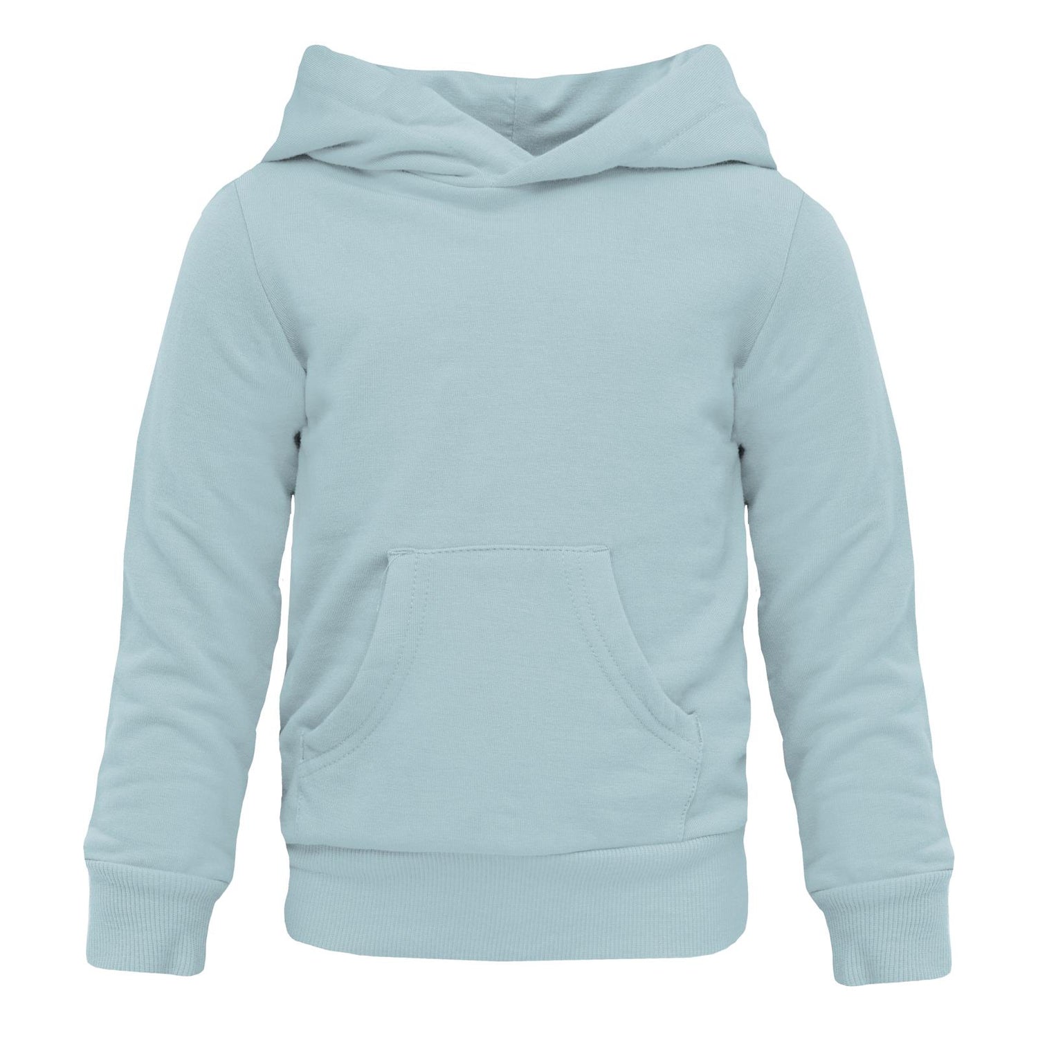 Fleece Kangaroo Pocket Pullover in Spring Sky