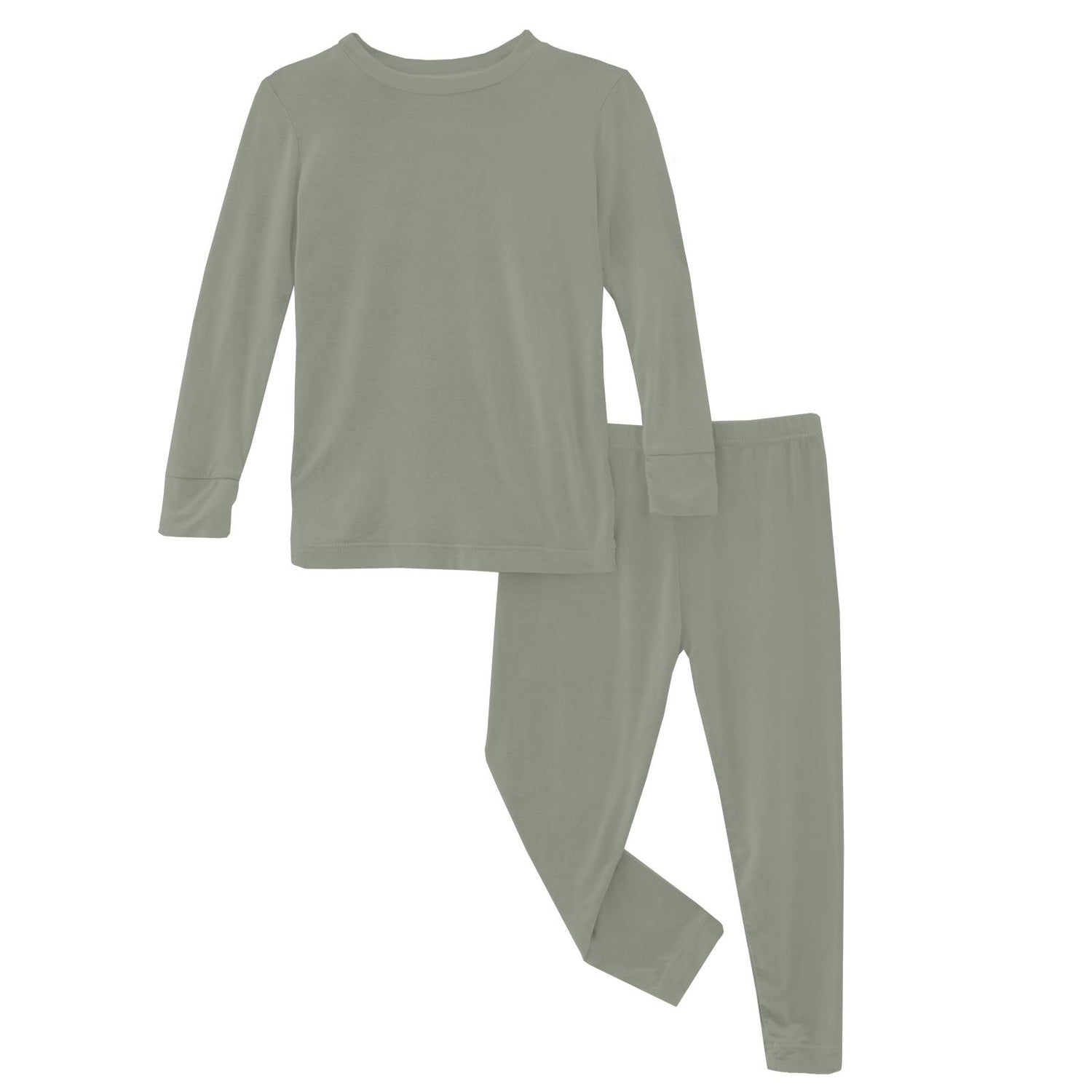 Long Sleeve Pajama Set in Silver Sage