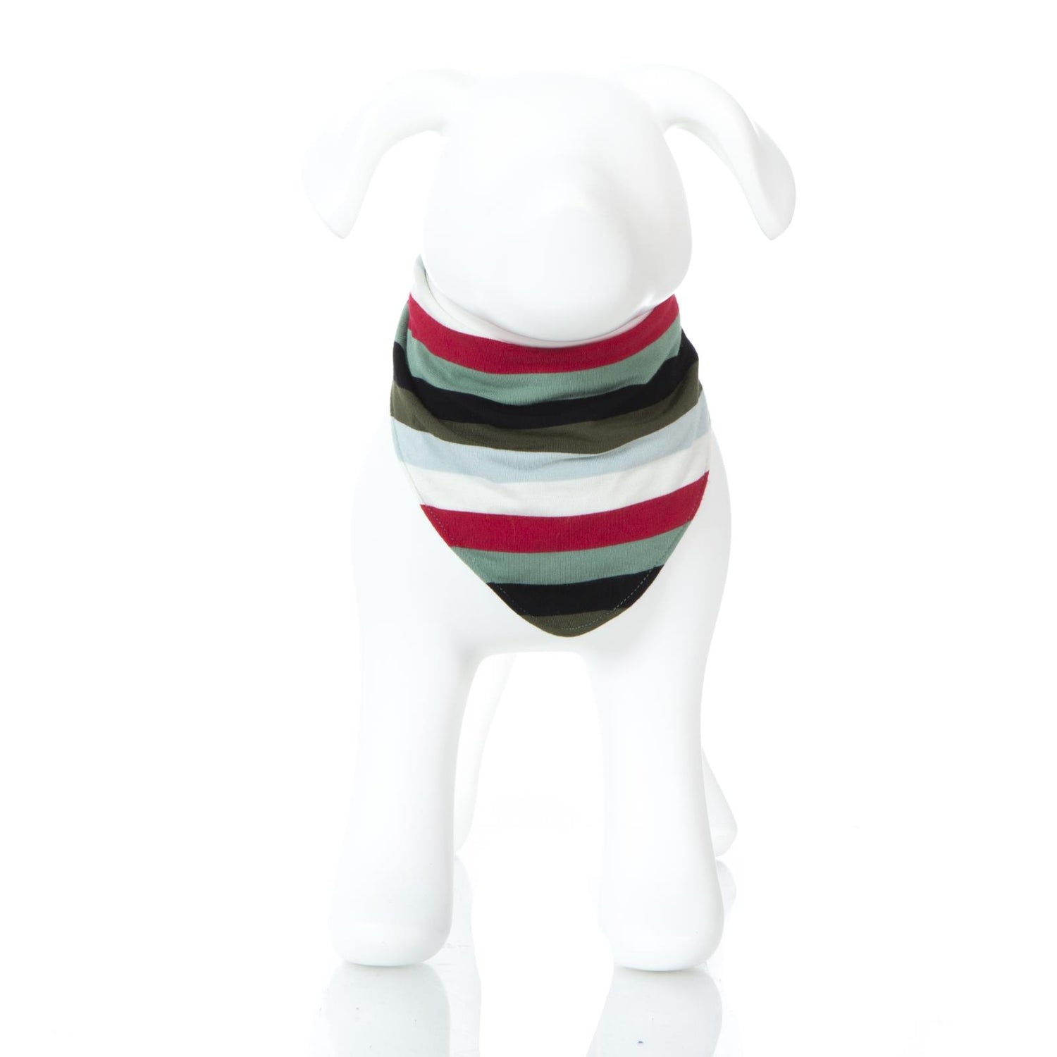 Print Dog Bandana in Christmas Multi Stripe