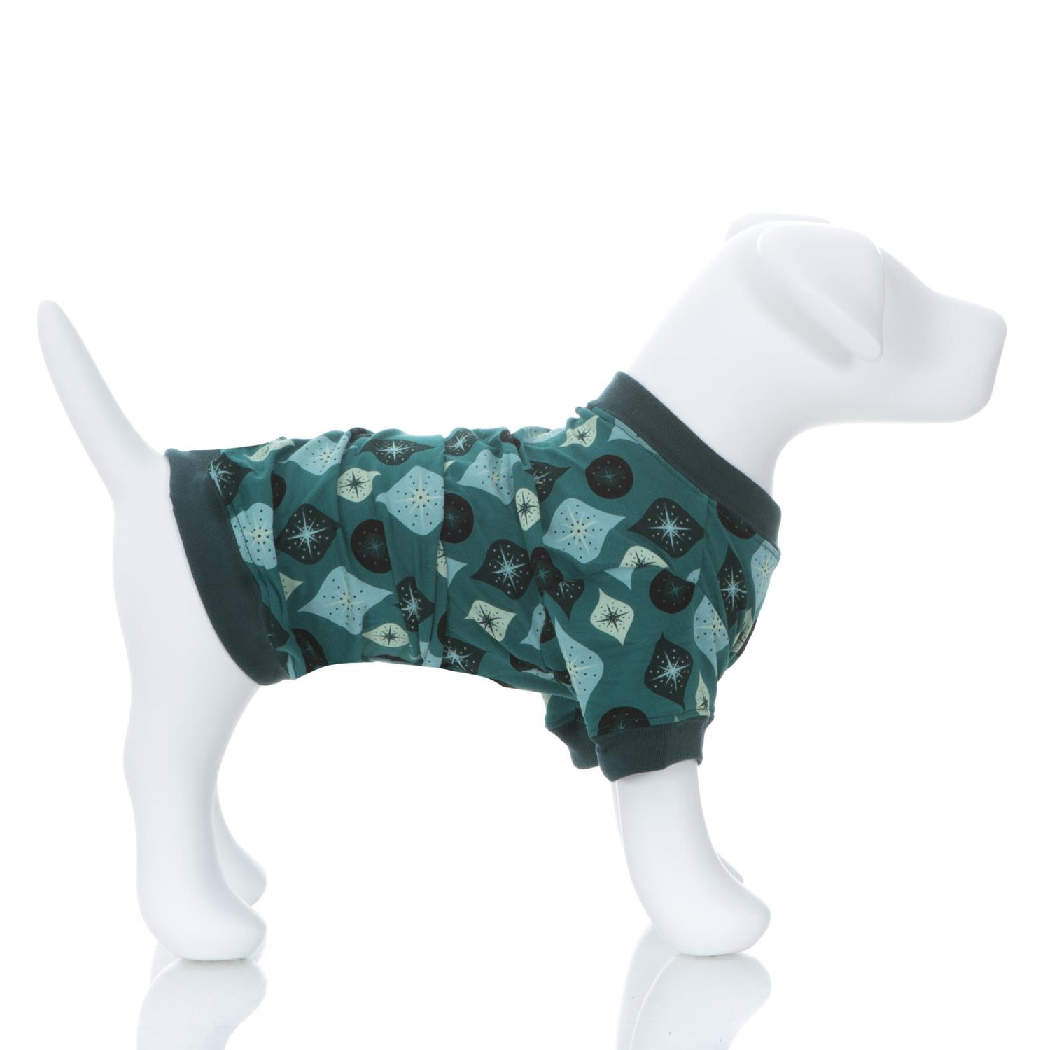 Print Dog Jammies in Cedar Vintage Ornaments