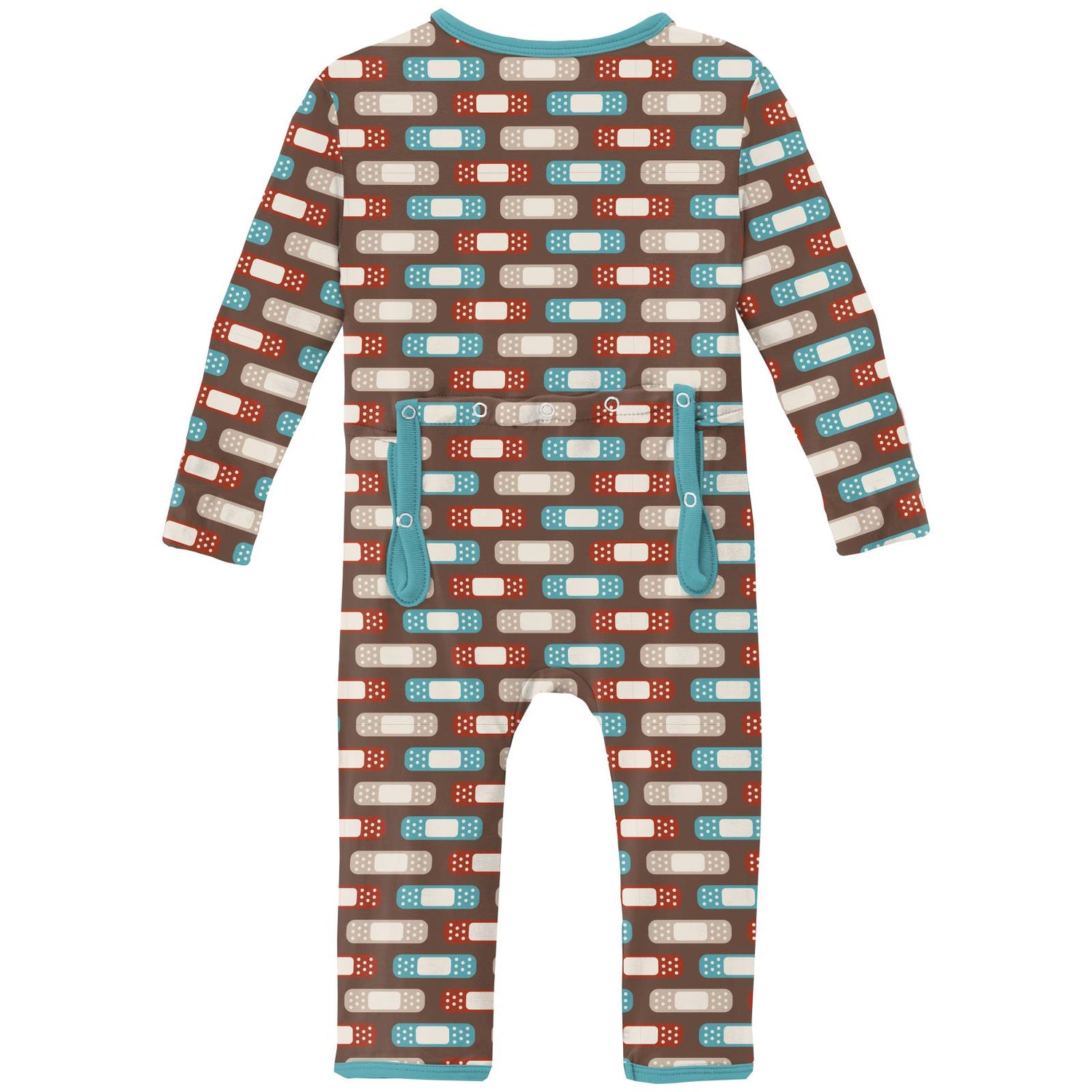 Print Coverall with Zipper in Cocoa Boo Boos