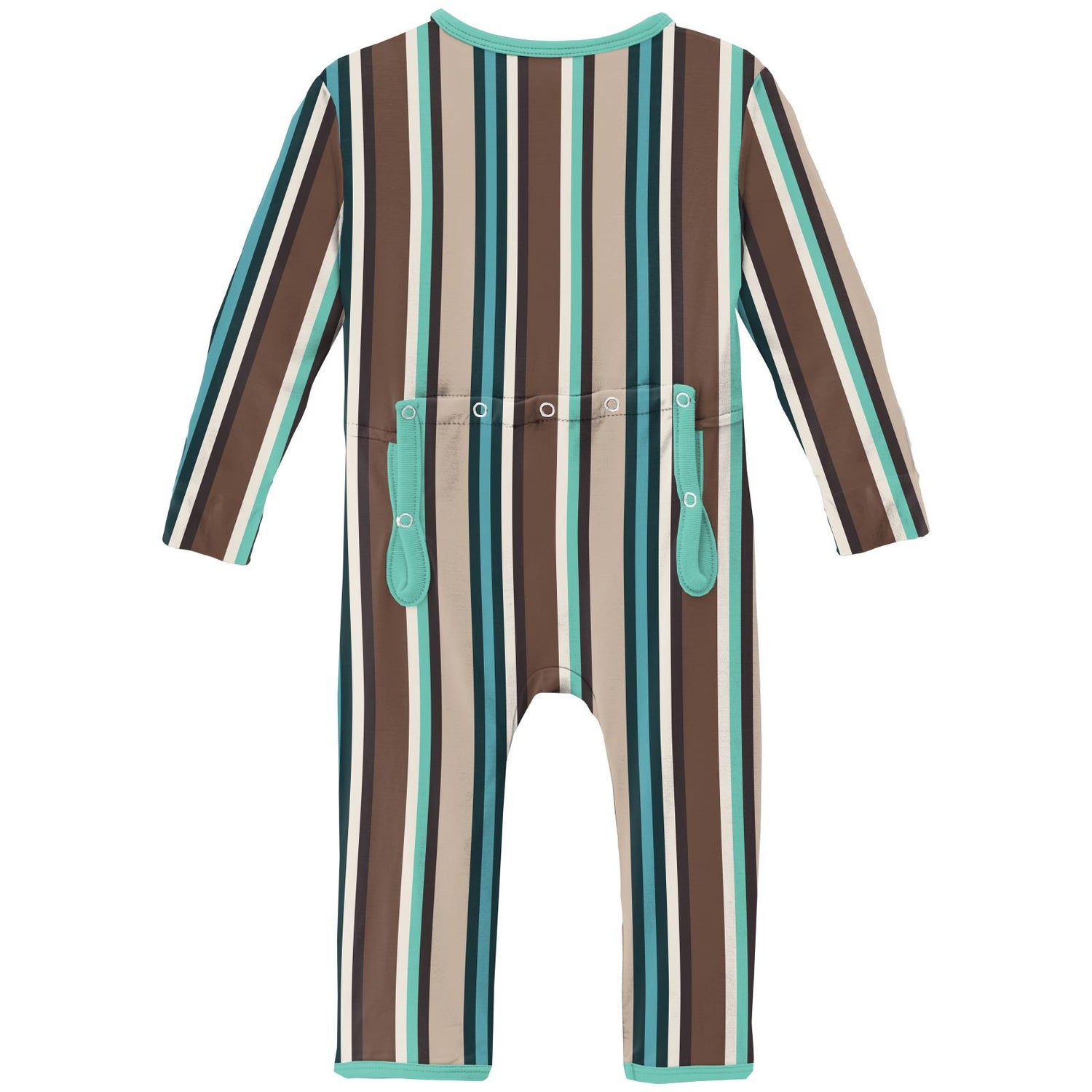 Print Coverall with Zipper in Dad's Tie Stripe