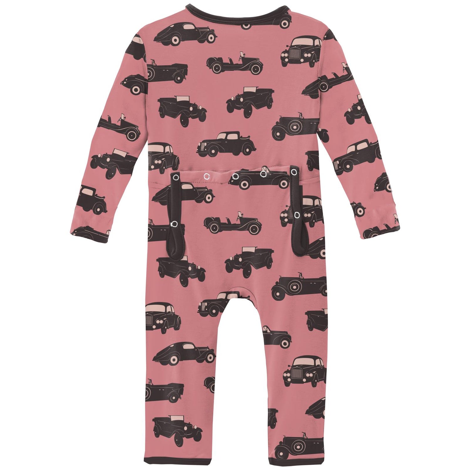 Print Coverall with Zipper in Desert Rose Vintage Cars