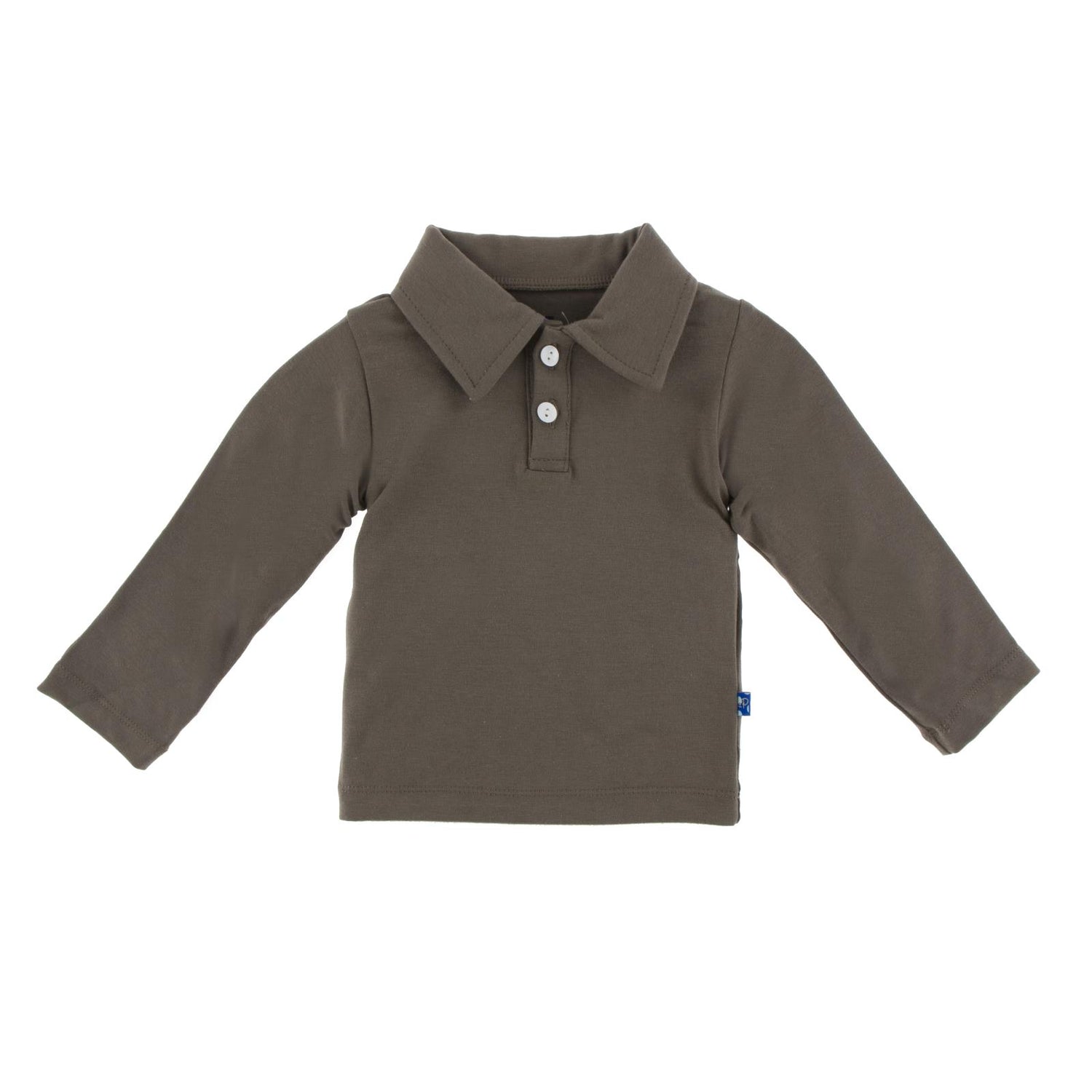 Long Sleeve Luxe Jersey Polo in Falcon