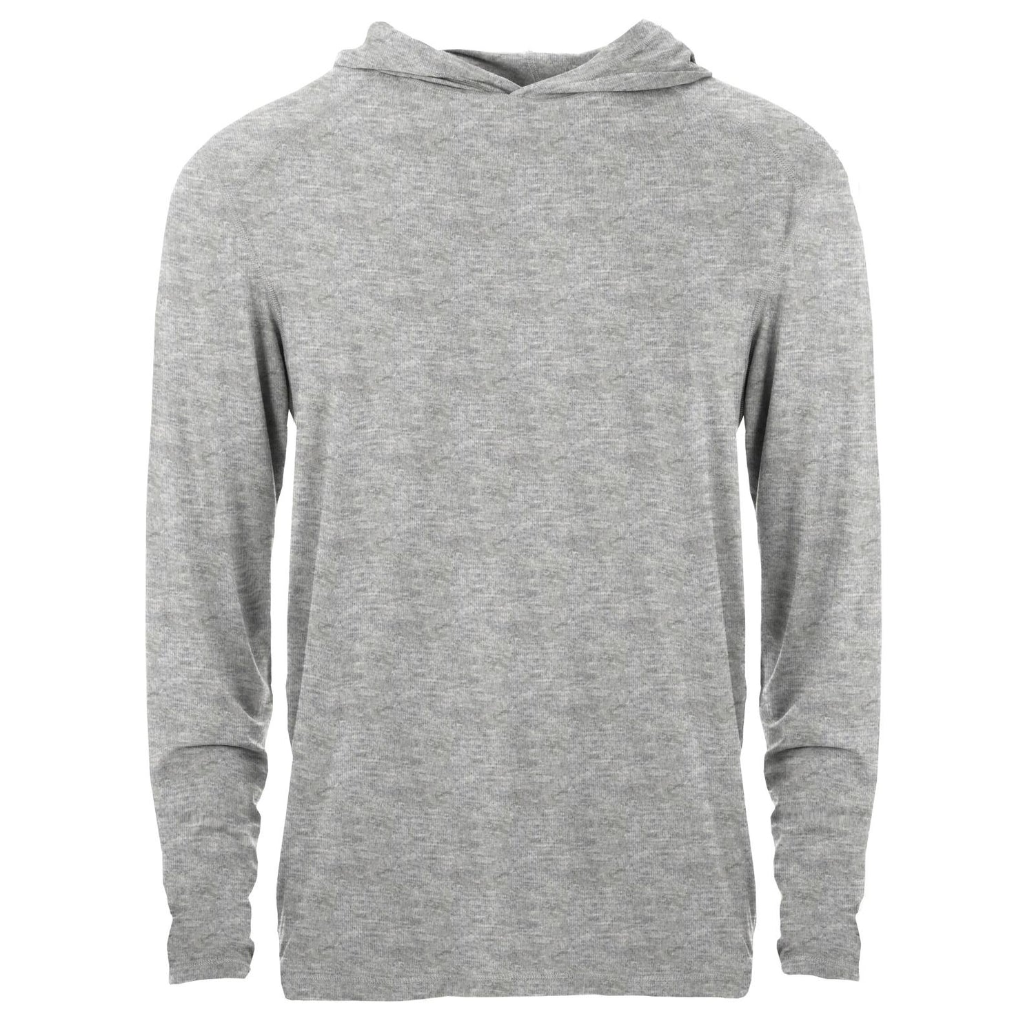 Men's Long Sleeve Hooded Tee in Heathered Mist