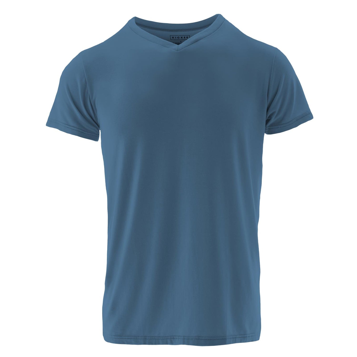 Men's Solid Short Sleeve V-Neck Tee in Twilight