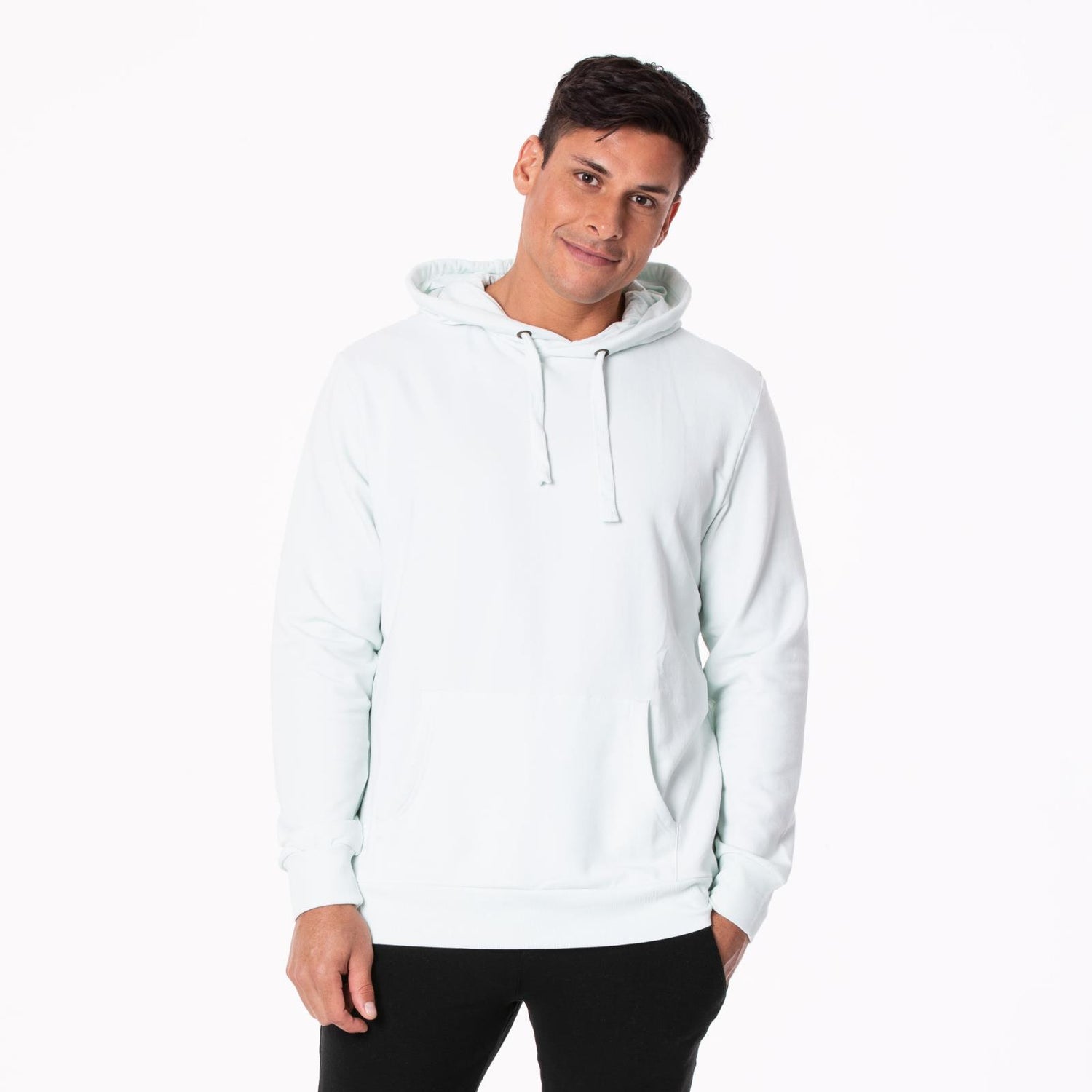 Men's Fleece Kangaroo Pocket Pullover in Fresh Air